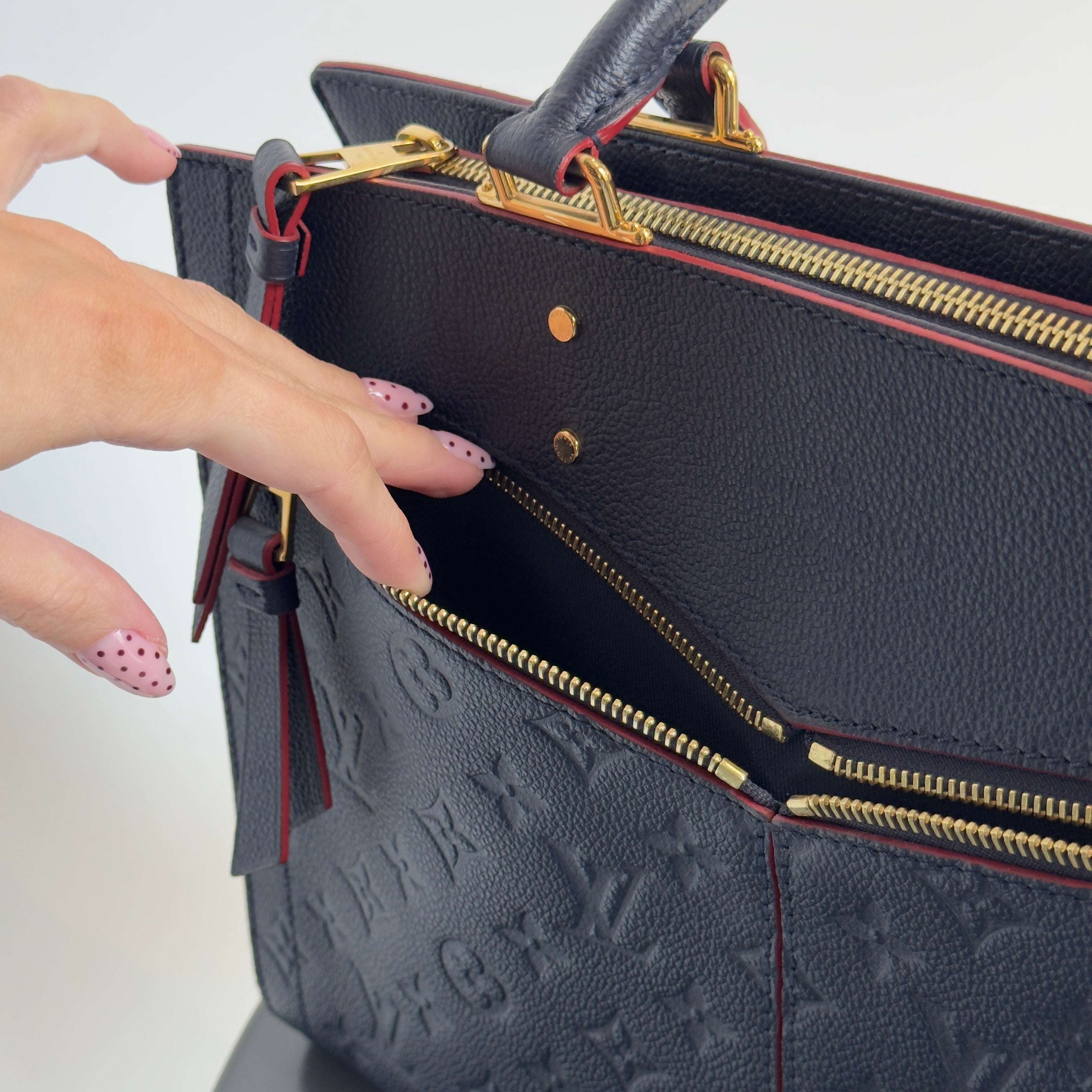 Louis Vuitton Sully Tote Monogram Navy MM - Queen May