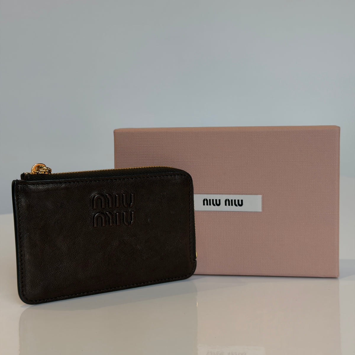 Miu Miu Nappa Leather Envelope Card Holder