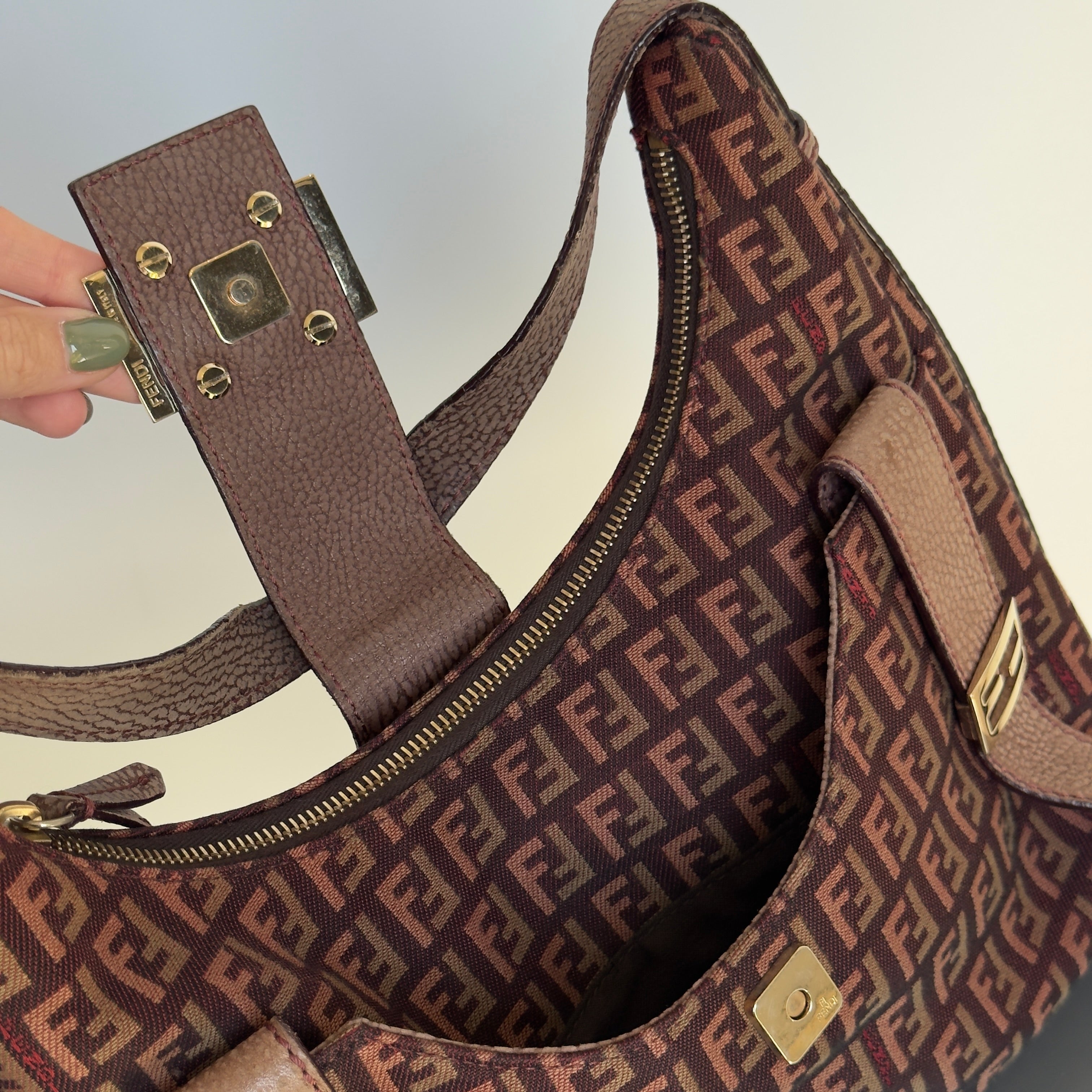 Fendi Zucchino Hobo Bag - Queen May