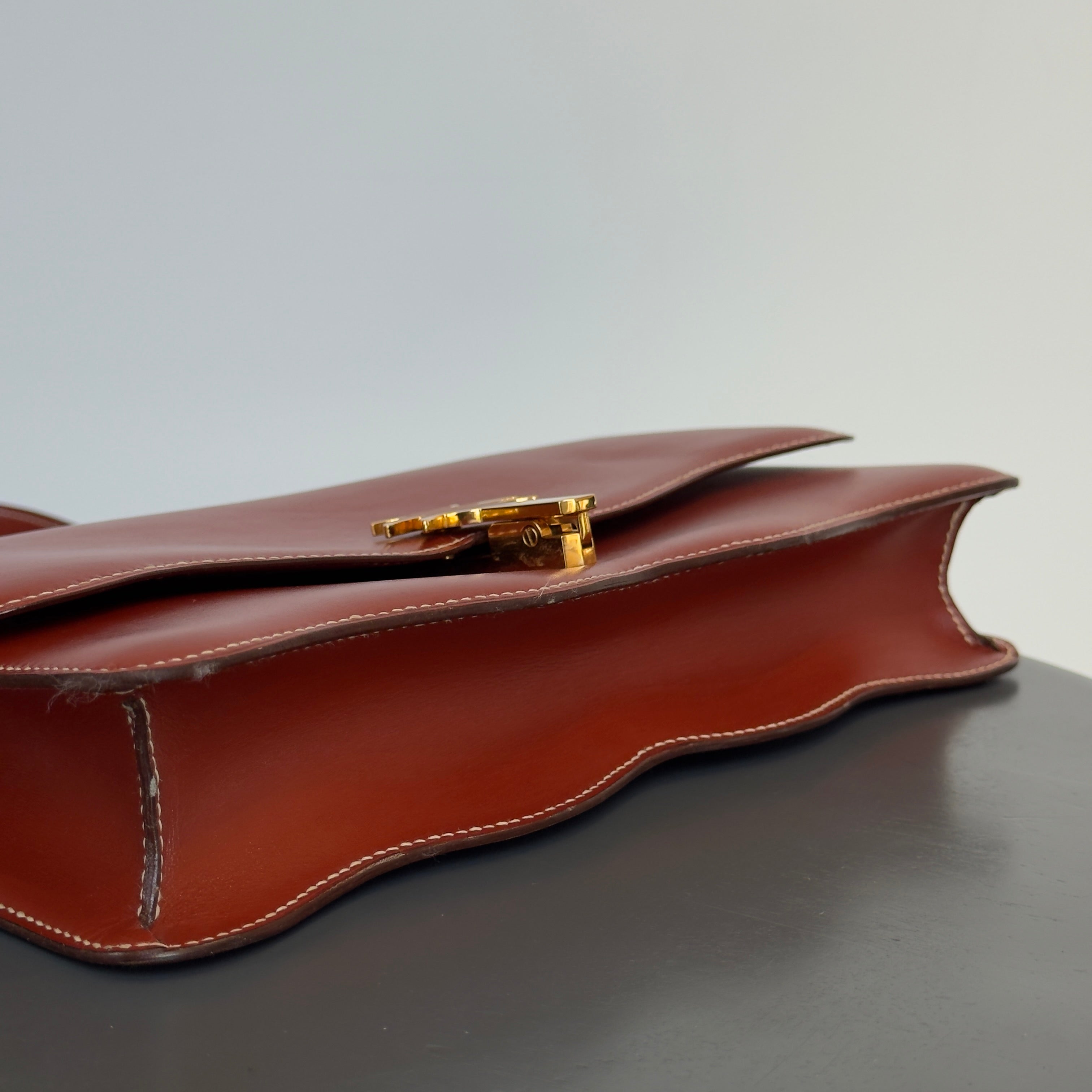 Hermes Rare 1988 Palm Tree Shoulder Bag