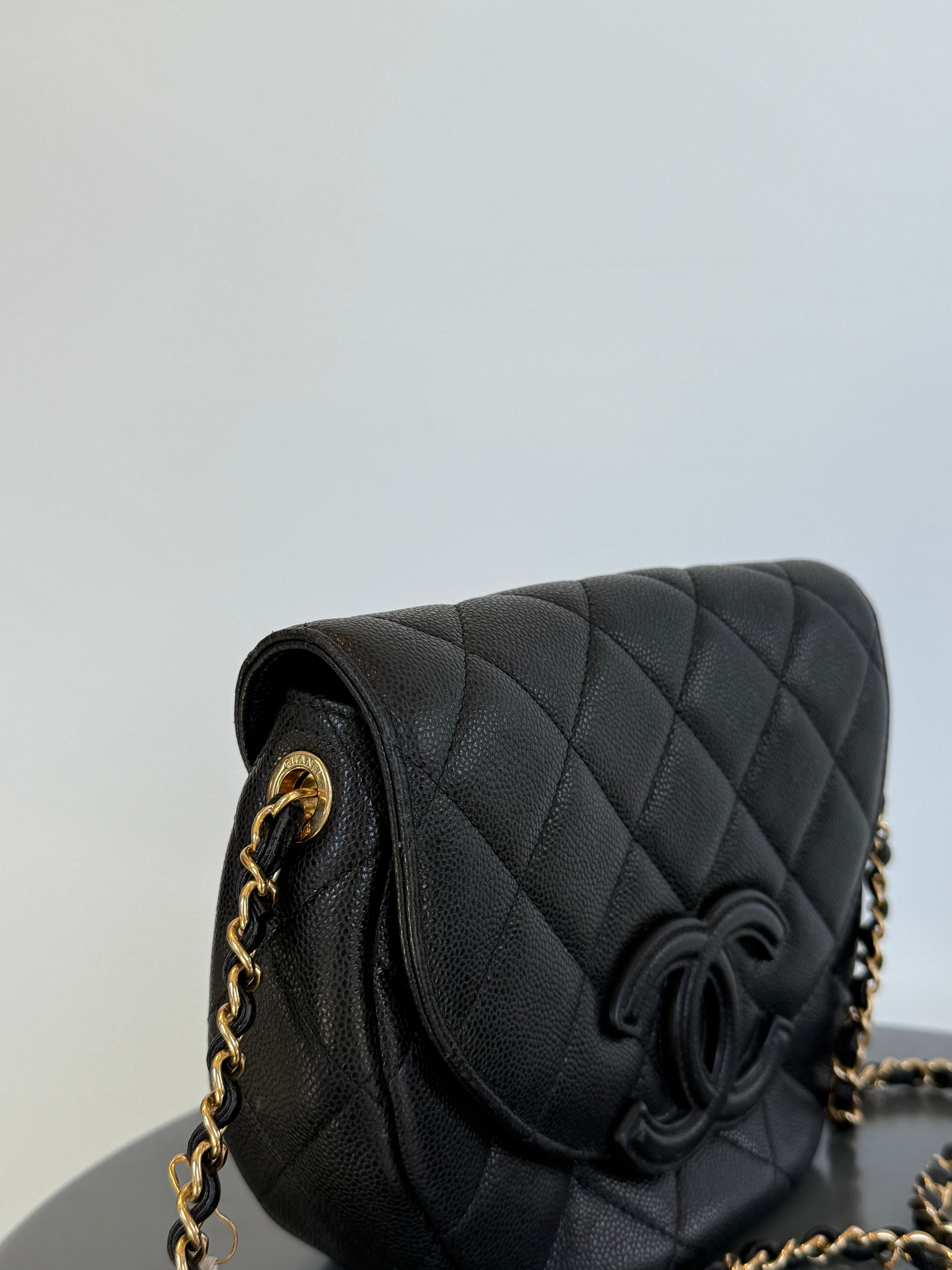 Chanel Half Circle Flap Black Caviar - Queen May