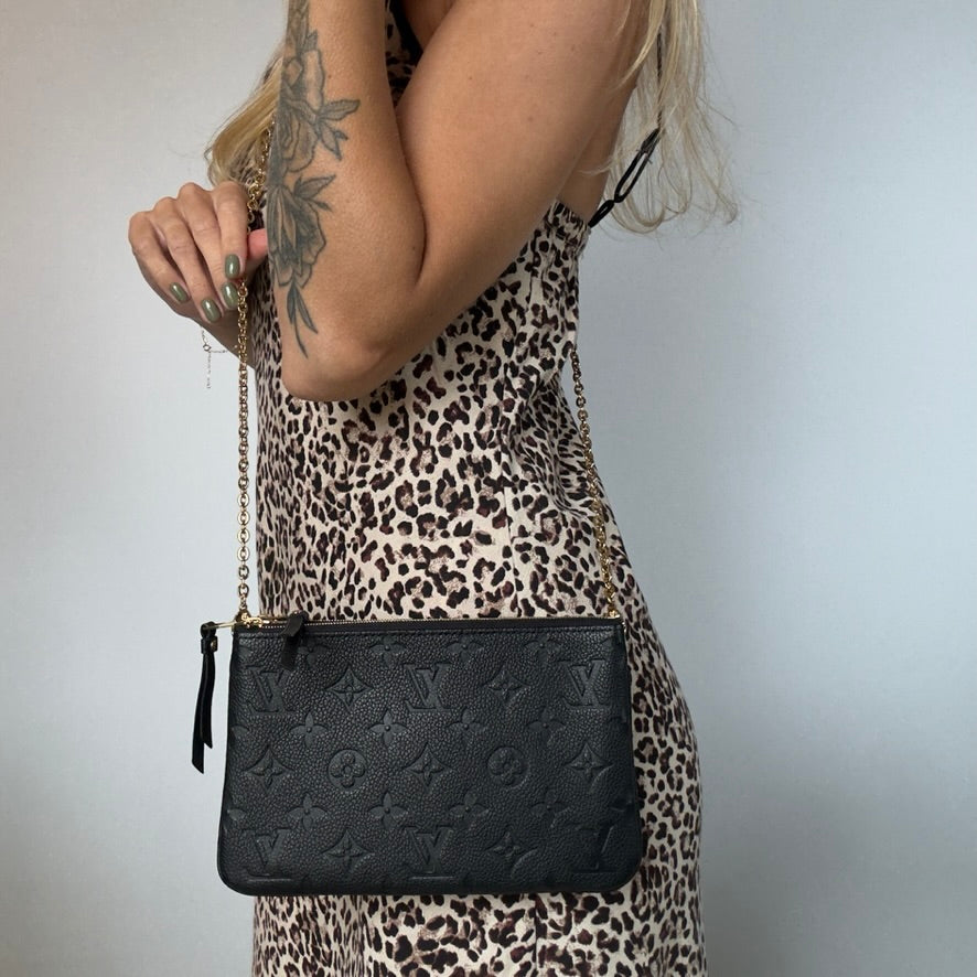 Louis Vuitton Monogram Empreinte Double Zip Pochette - Queen May
