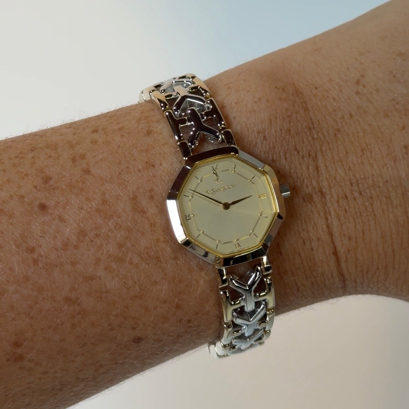 YSL octagon Watch with extra links
