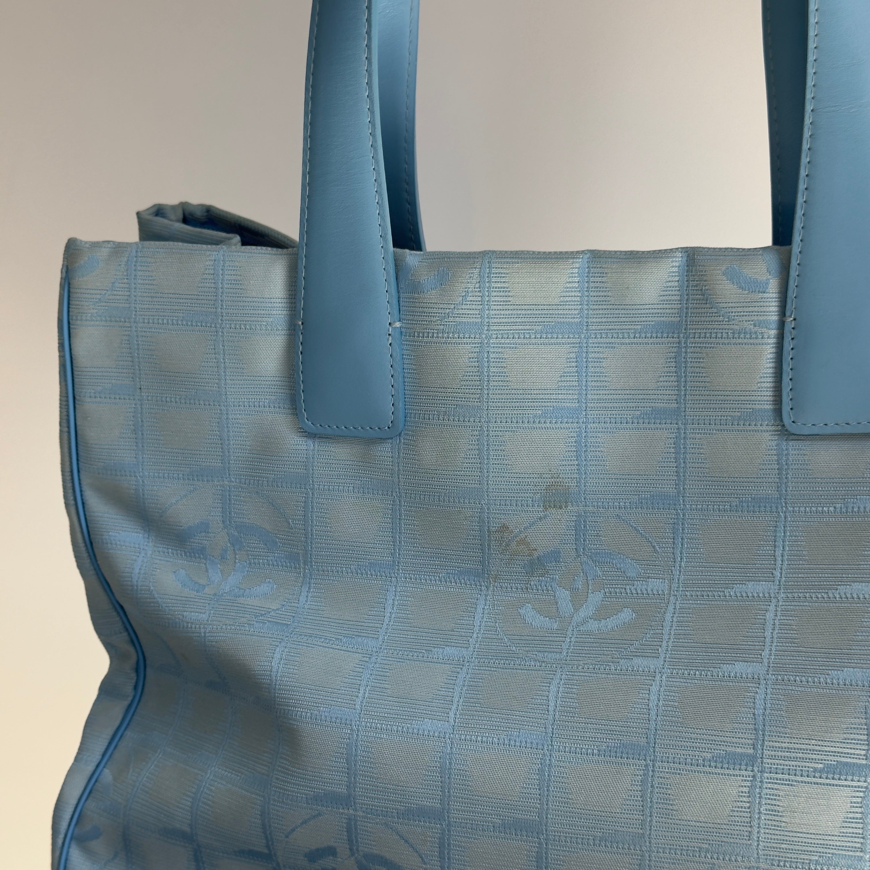 Chanel Travel Ligne Tote Blue - Queen May