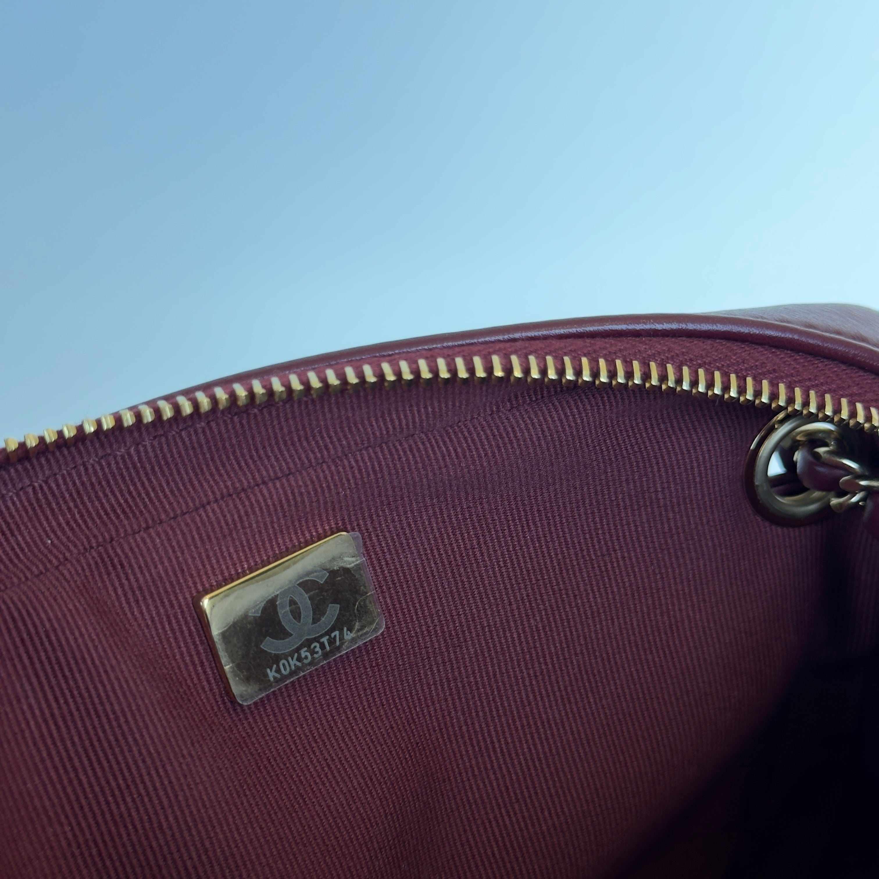 Chanel Burgundy Quilted Camera Bag - Queen May