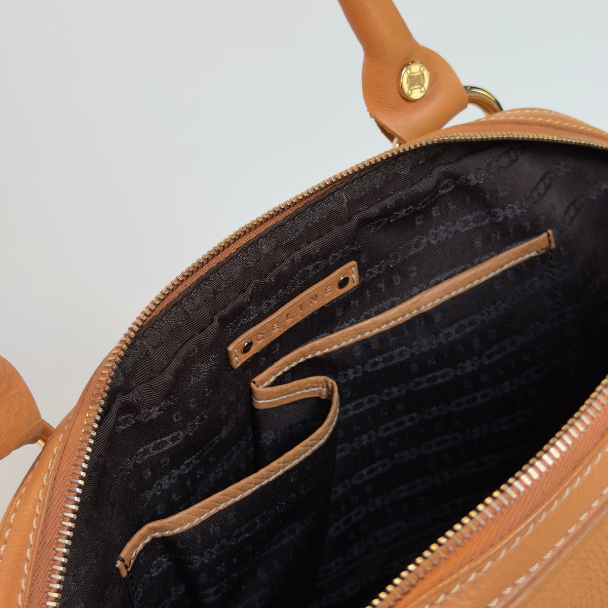 Celine Whipstitch Leather Toto Bag