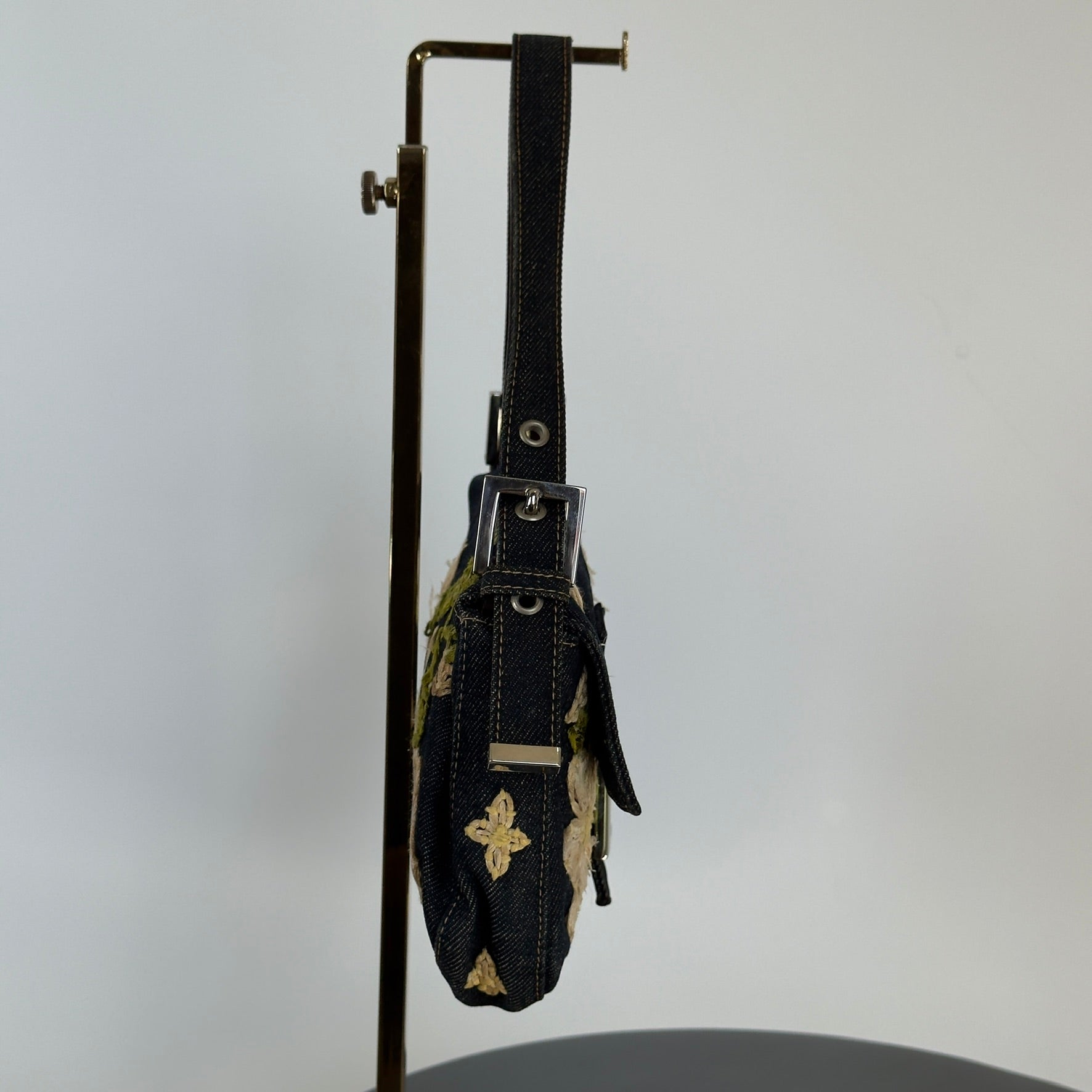 Fendi Denim Floral Baguette - Queen May