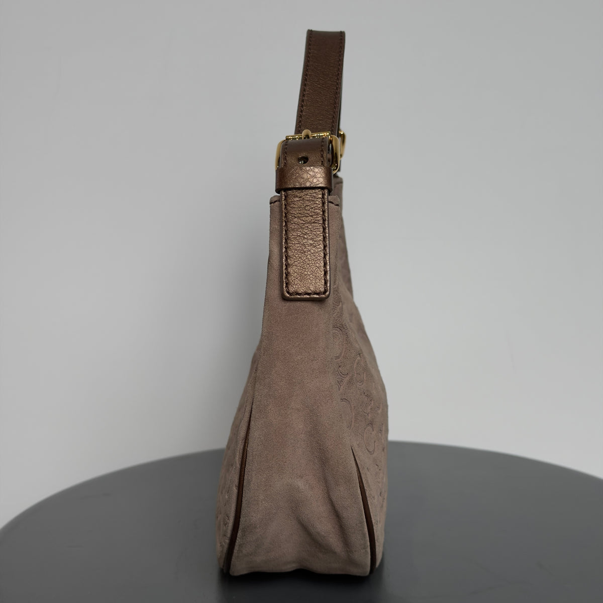 Celine Suede Triomphe Shoulder Bag