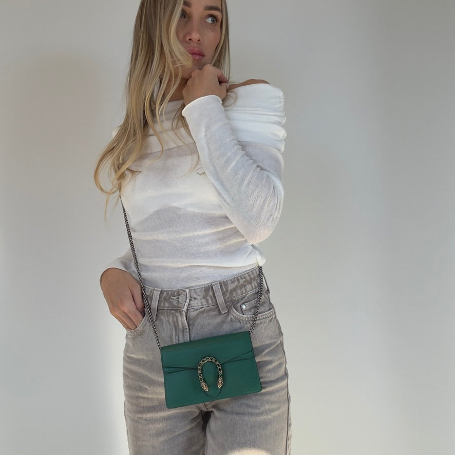 Gucci Dollar Green Calfskin Super Mini Dionysus Crossbody Bag - Queen May