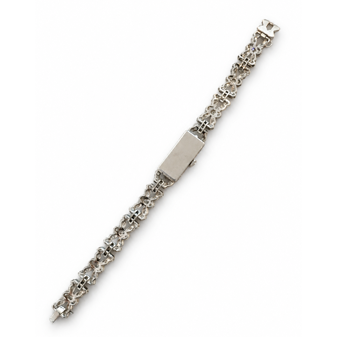 Platinum Diamond Vintage Cocktail Watch