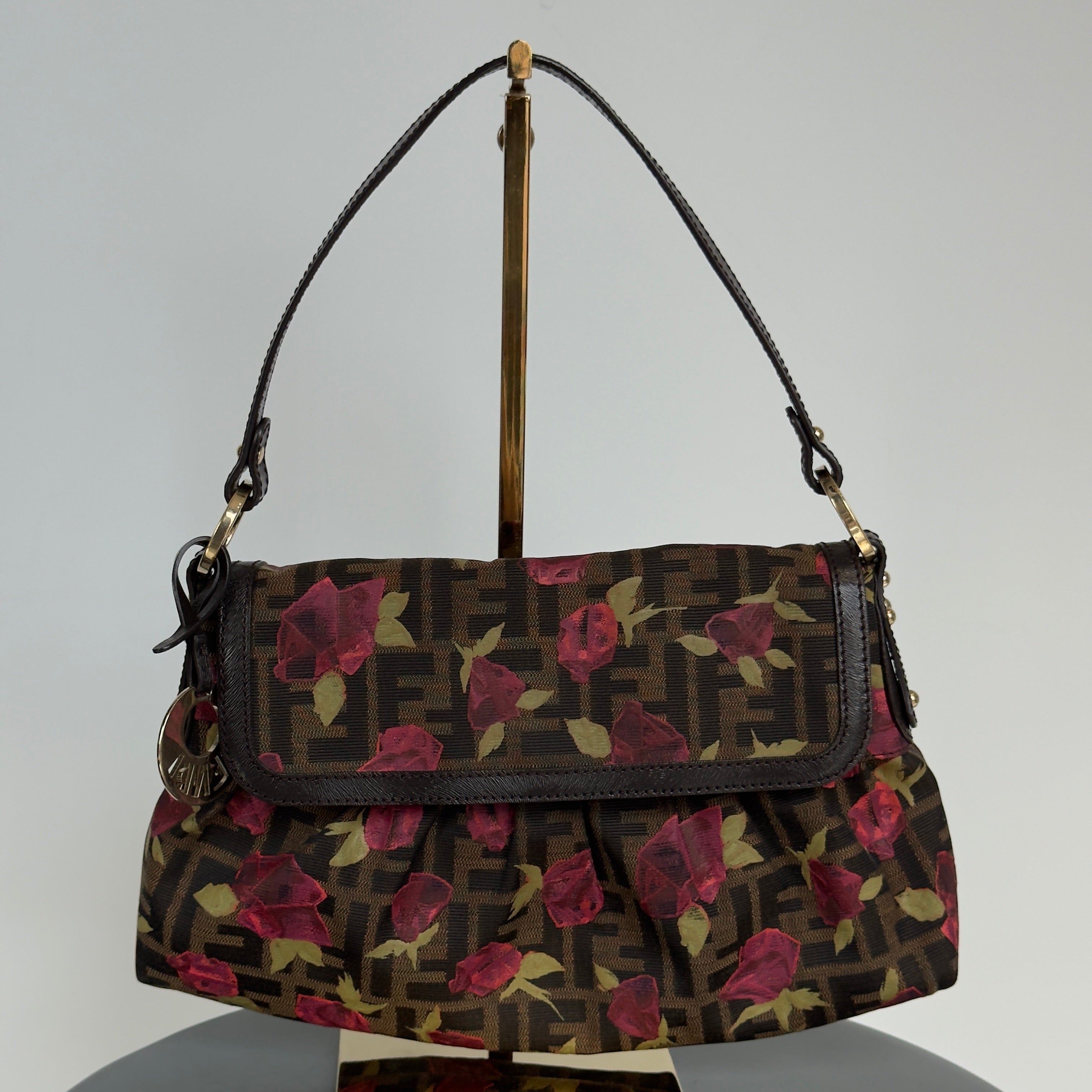 Fendi Zucca Roses Canvas Medium Chef Shoulder Bag - Queen May