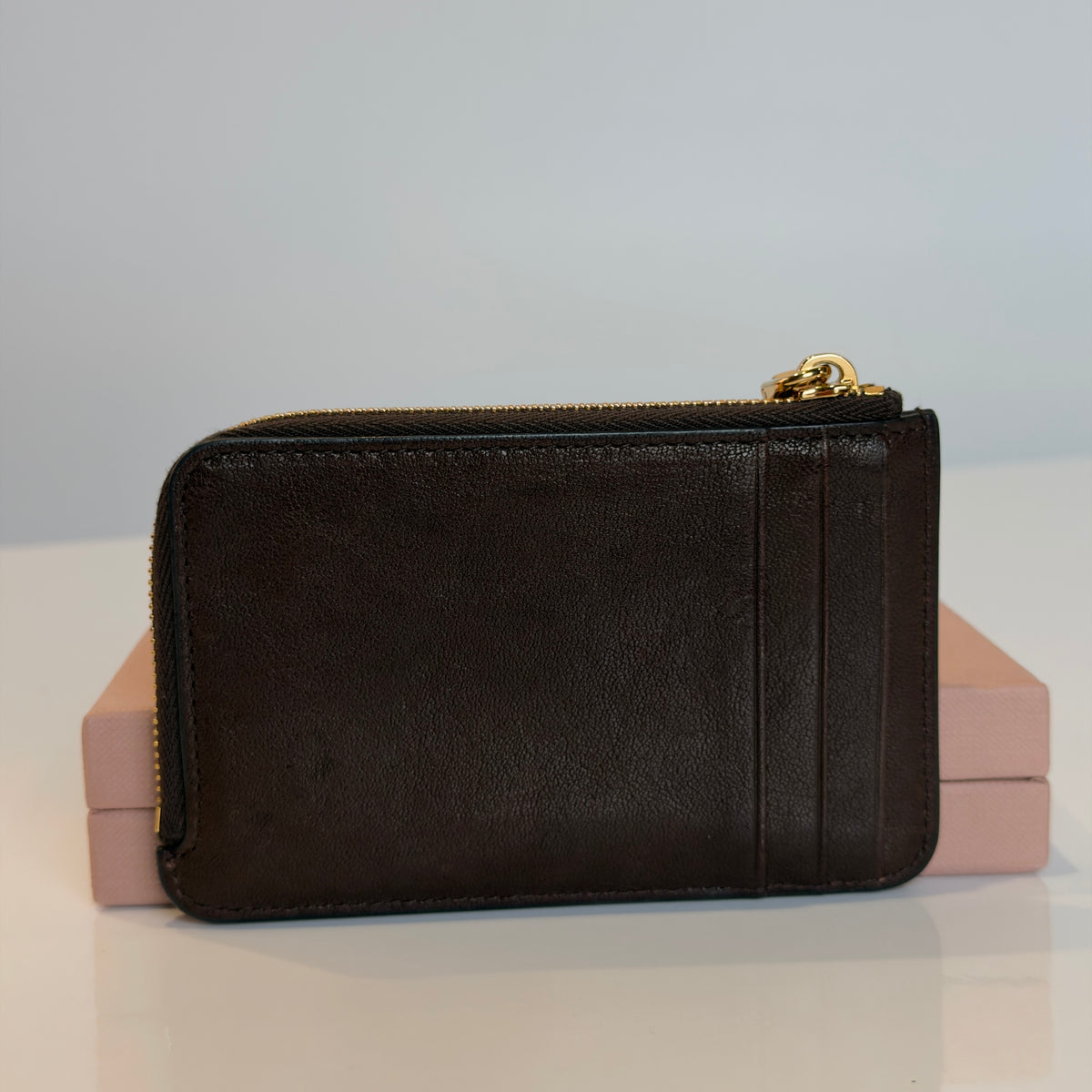 Miu Miu Nappa Leather Envelope Card Holder