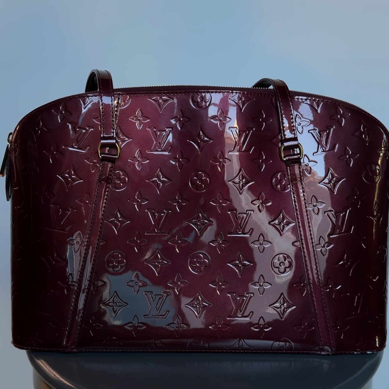 Louis Vuitton Vernis Avalon Bag Maroon