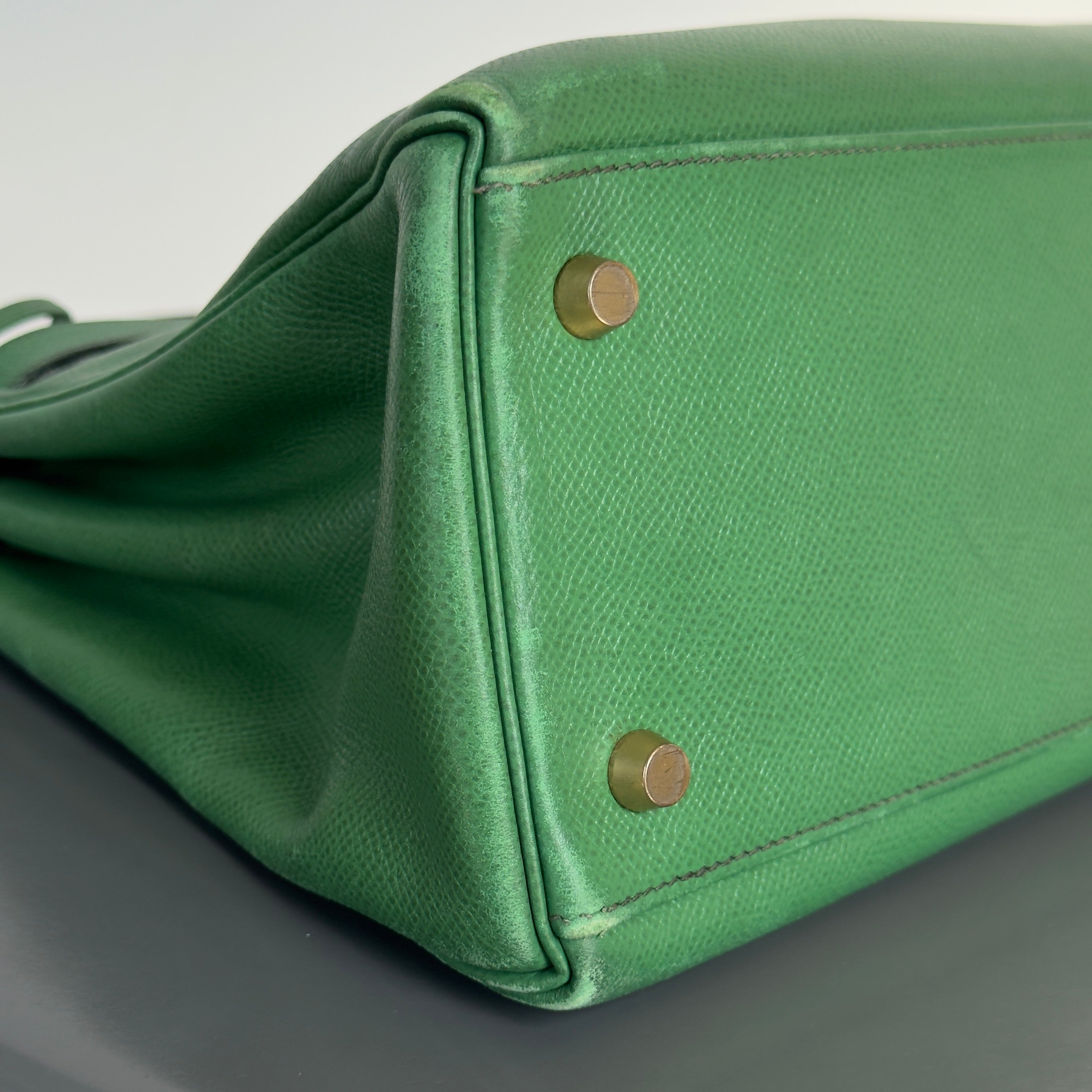 Vintage Hermes Kelly 32 Courchevel Leather 1994 - Queen May