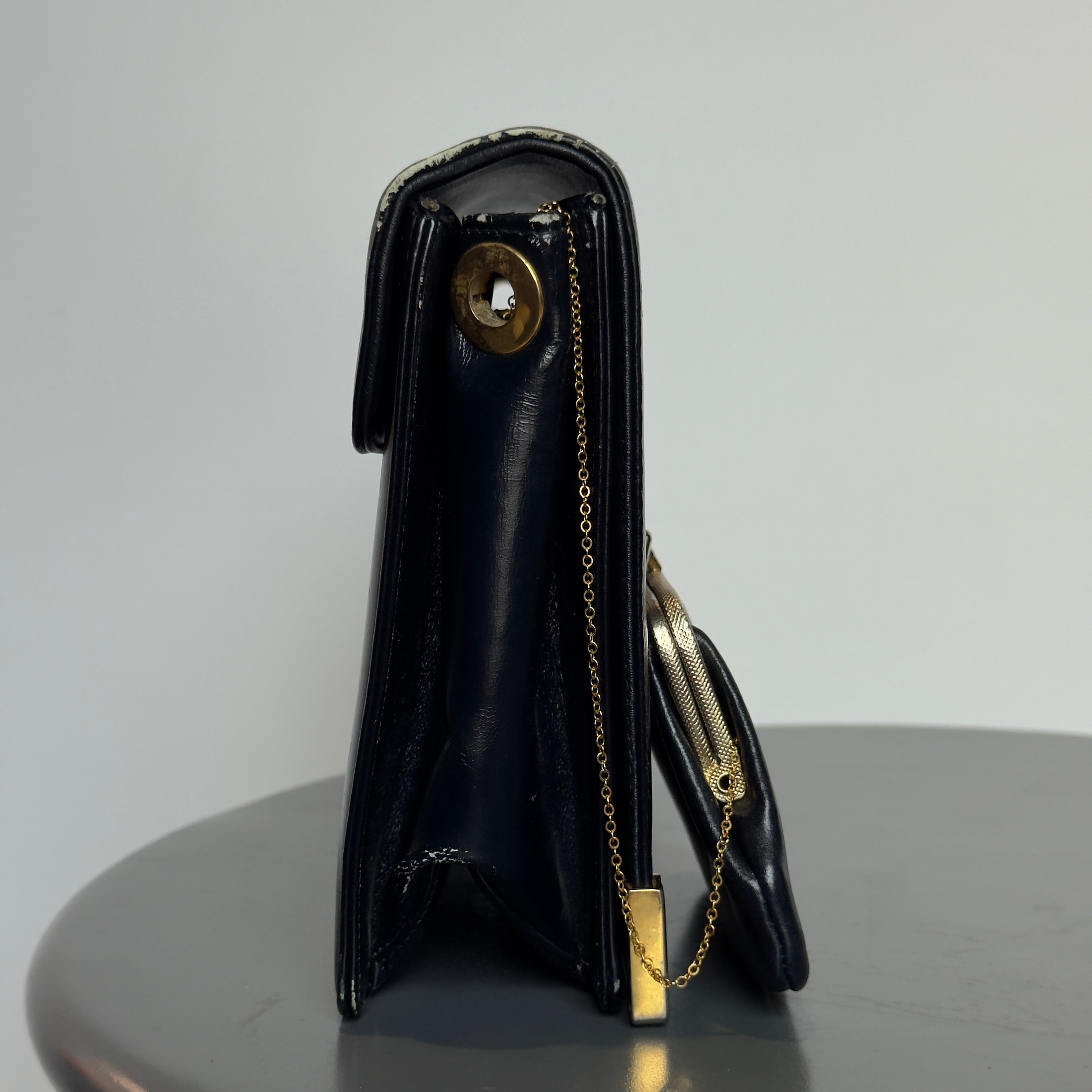 Vintage Christian Dior Box Leather Clutch Bag
