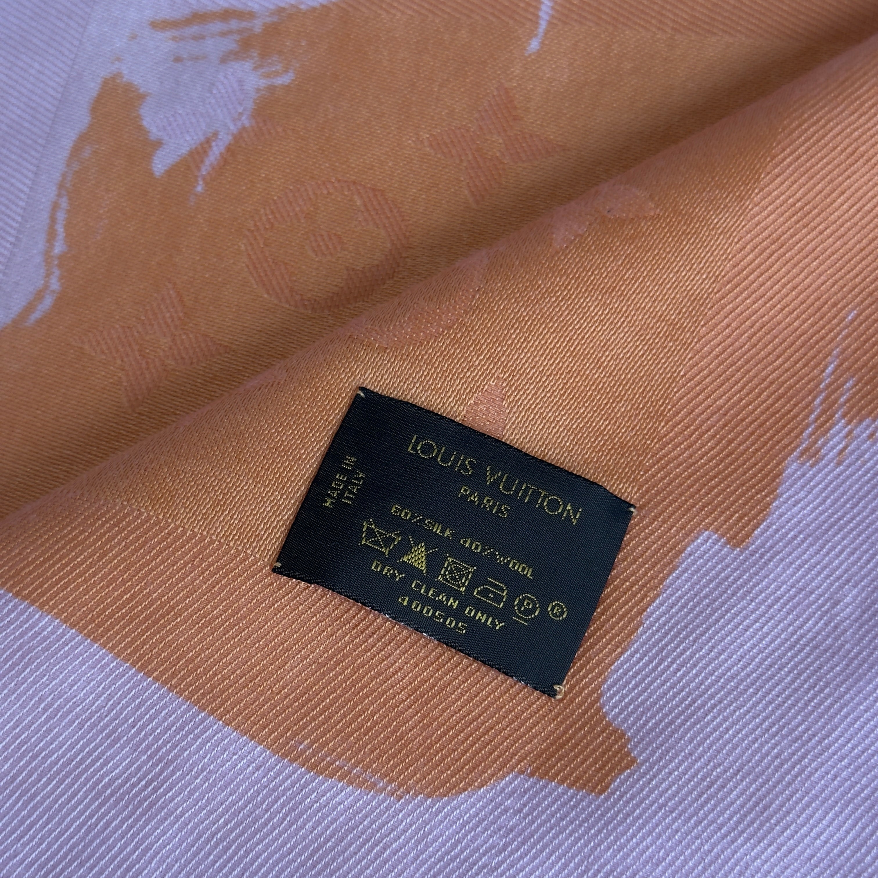 Louis Vuitton Orange and Pink Shawl