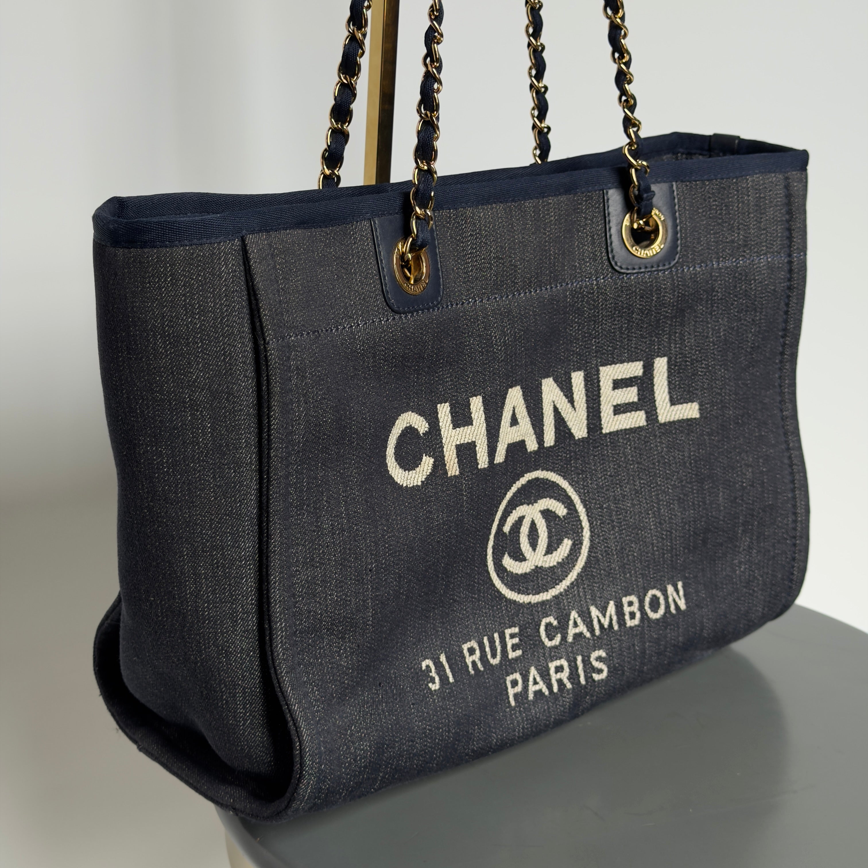 Chanel Deauville Tote Denim Small