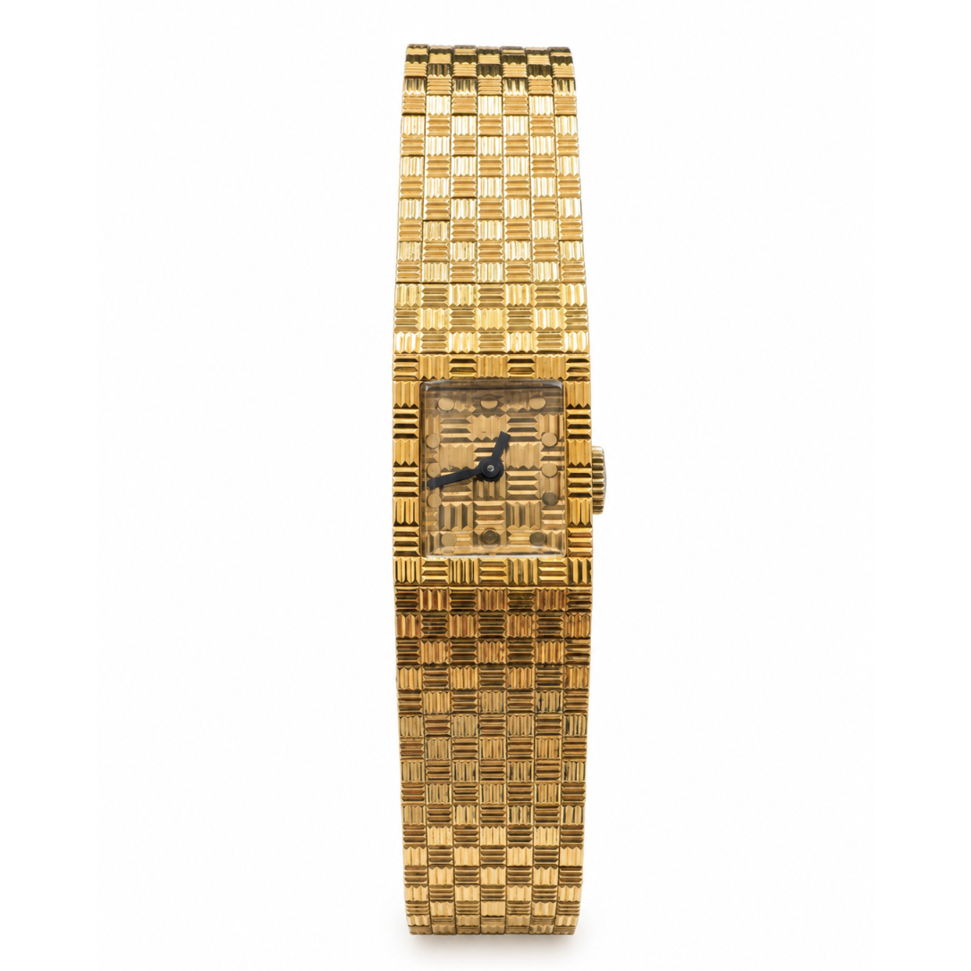 Vintage 18K Yellow Gold Boucheron Paris Reflet Carree Top Watch