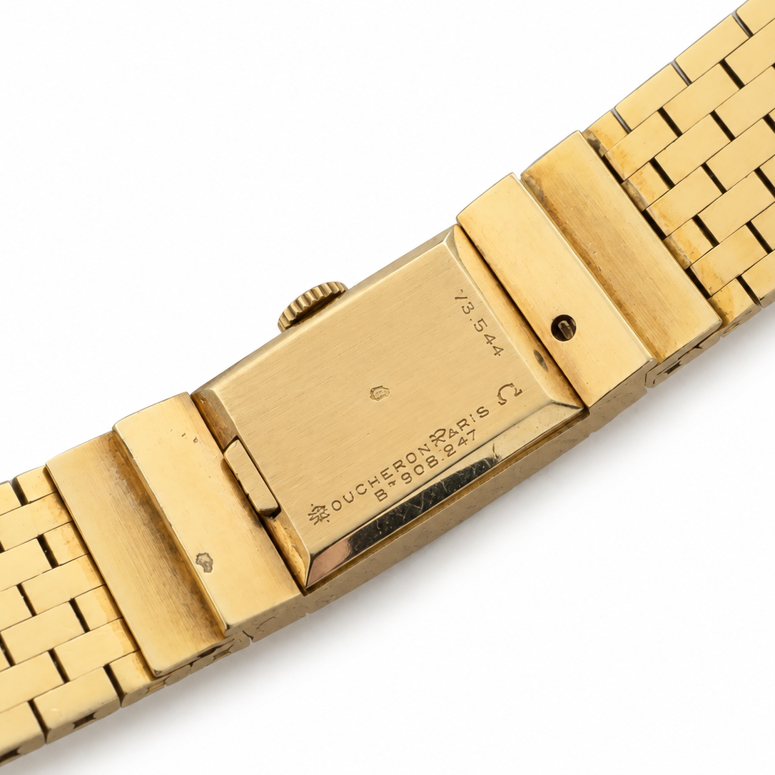 Vintage 18K Yellow Gold Boucheron Paris Reflet Carree Top Watch