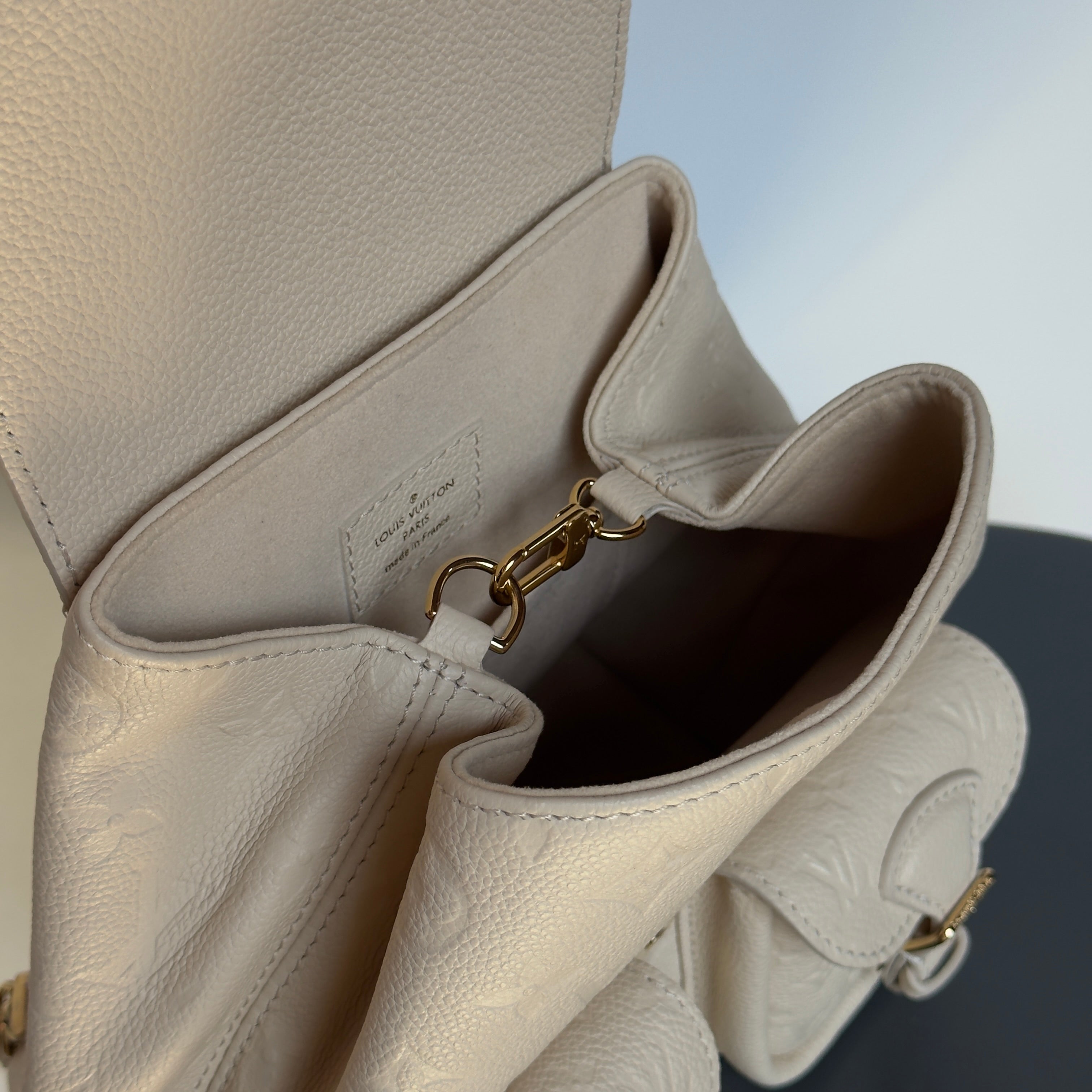 Louis Vuitton Monogram Empreinte Backpack Cream - Queen May