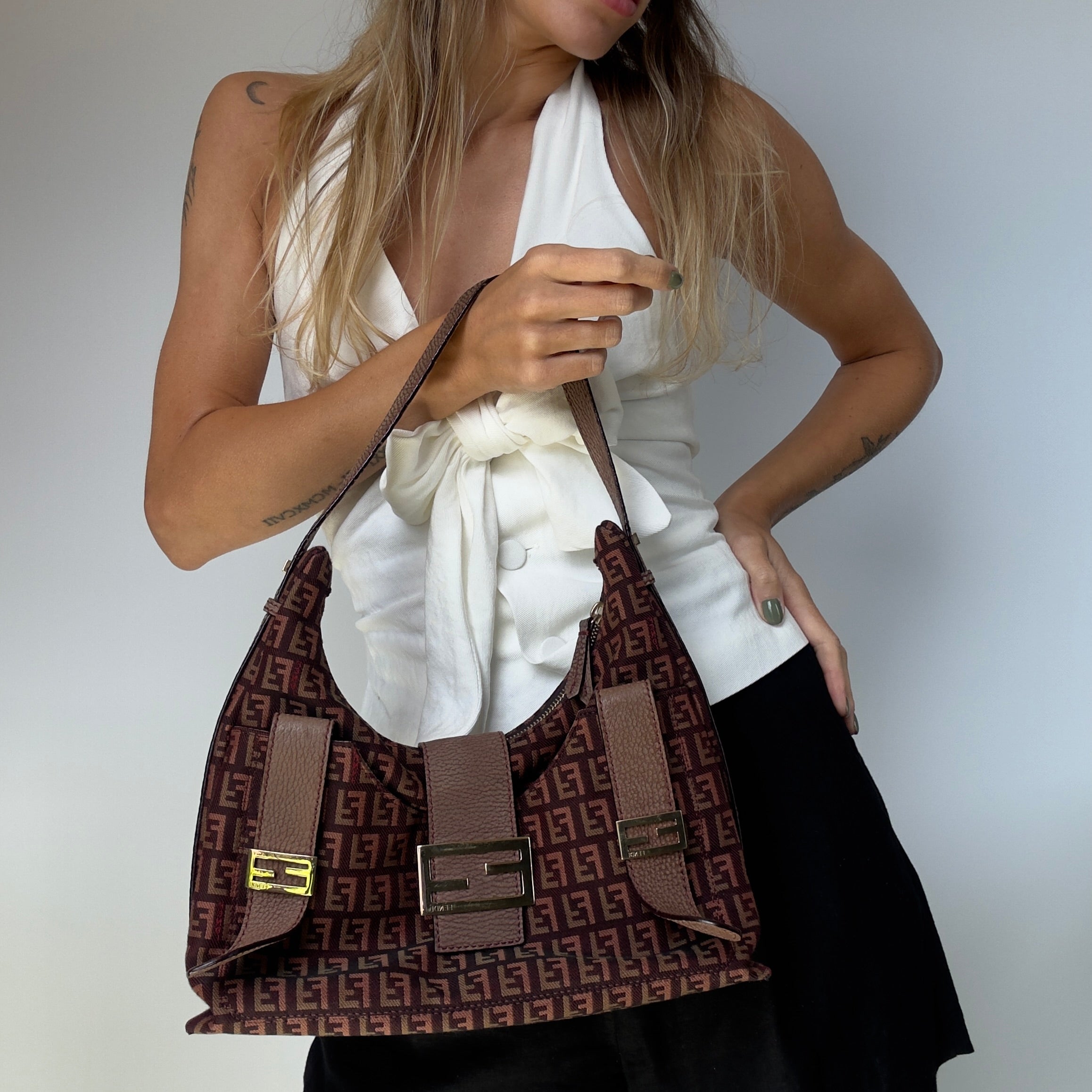 Fendi Zucchino Hobo Bag - Queen May