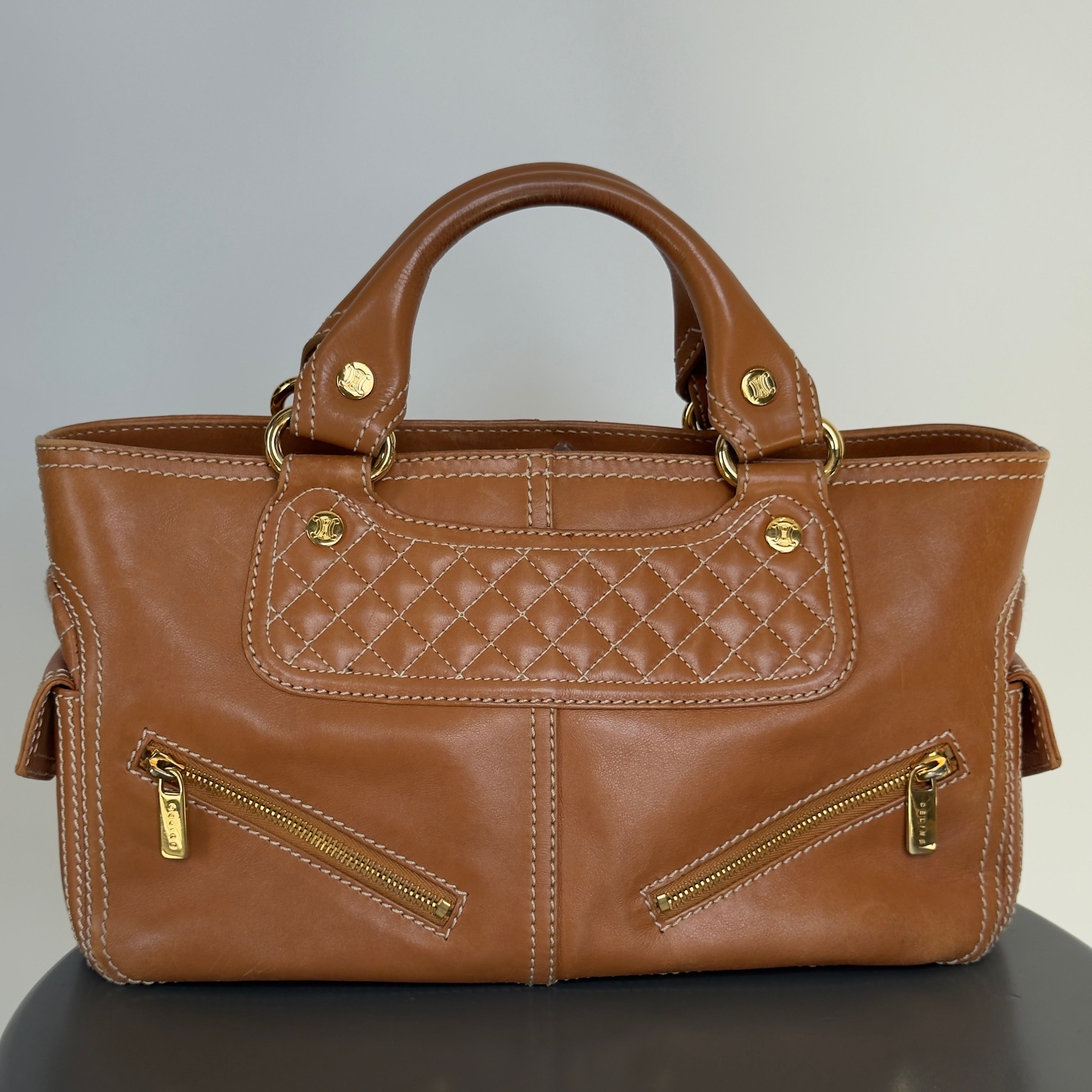 Celine Brown Leather Boogie Bag