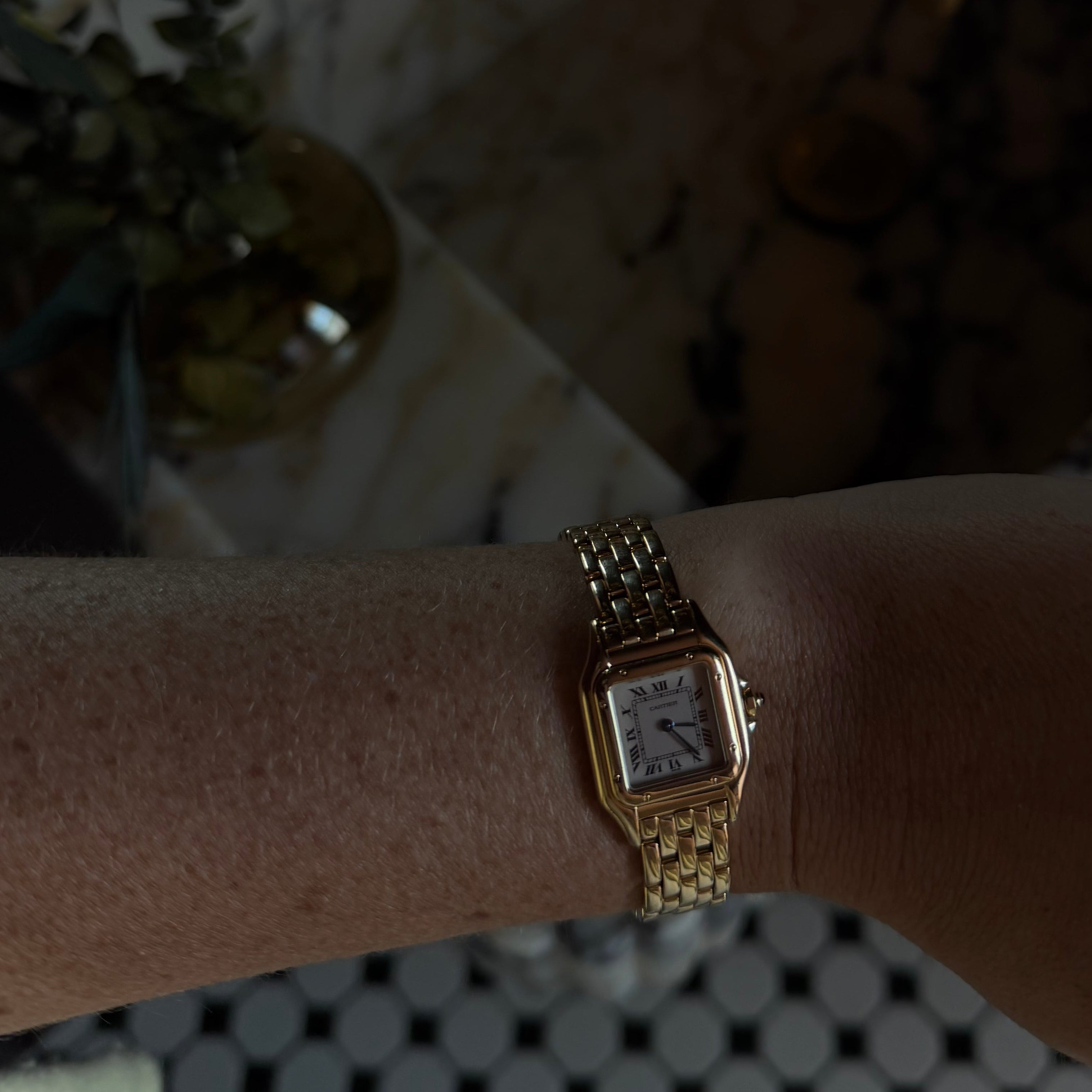 Cartier Panthere 18K Yellow Gold Small Ladies Watch 22MM Reference 86691 With Papers