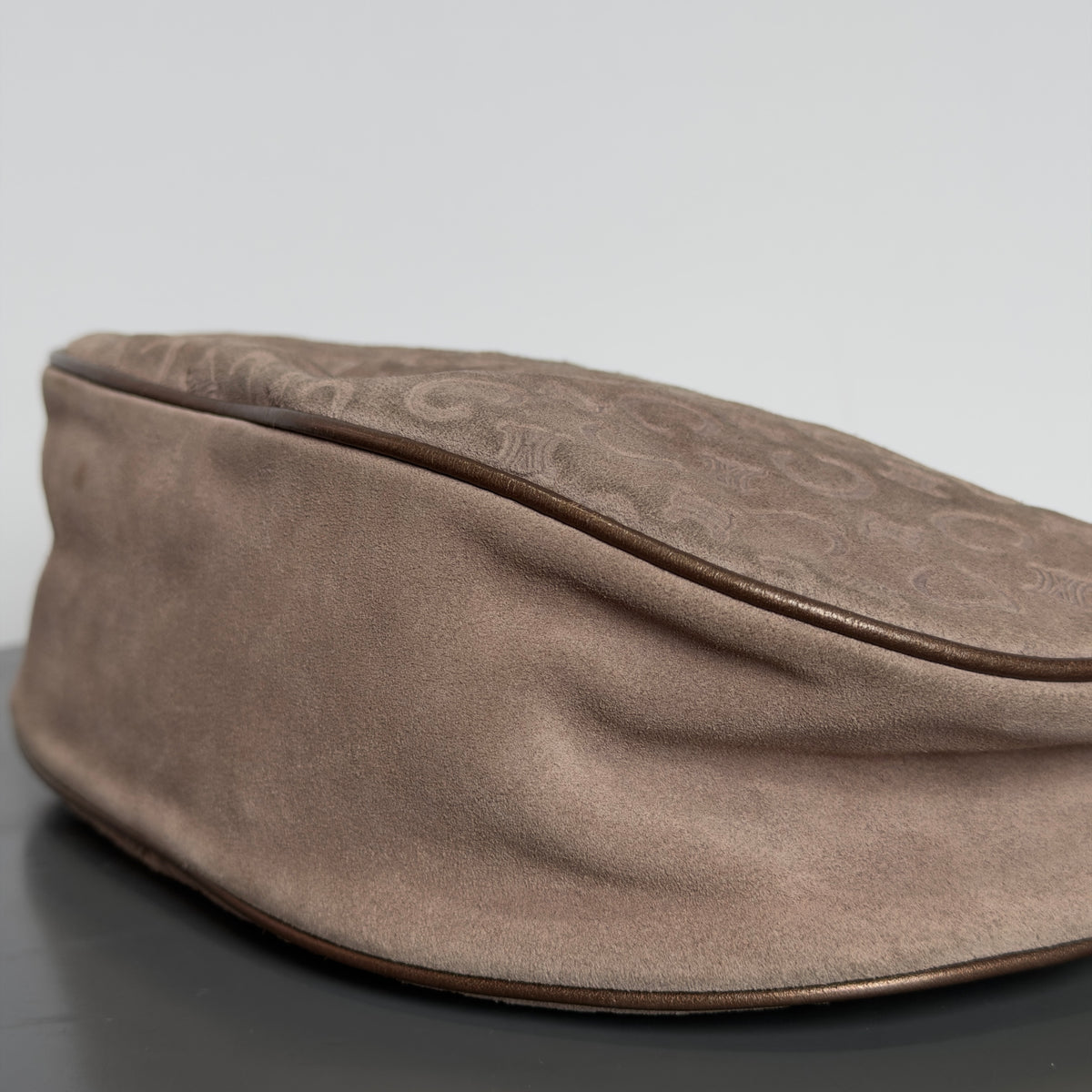 Celine Suede Triomphe Shoulder Bag