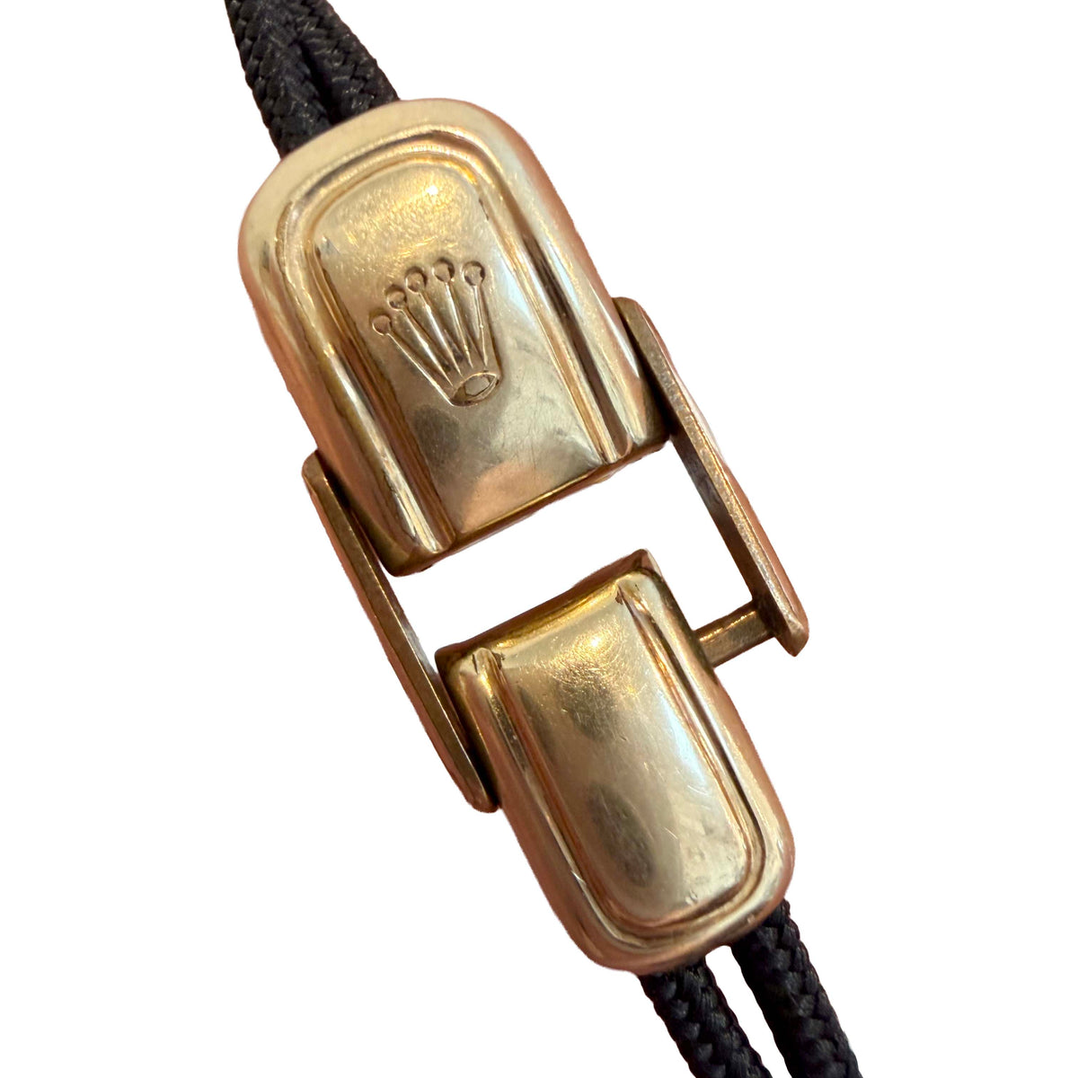 Vintage Rolex 18K Yellow Gold Model 4291 Precision 16.5MM White Dial Mechanical Ladies Watch With Fabric Strap C.1946 - Queen May
