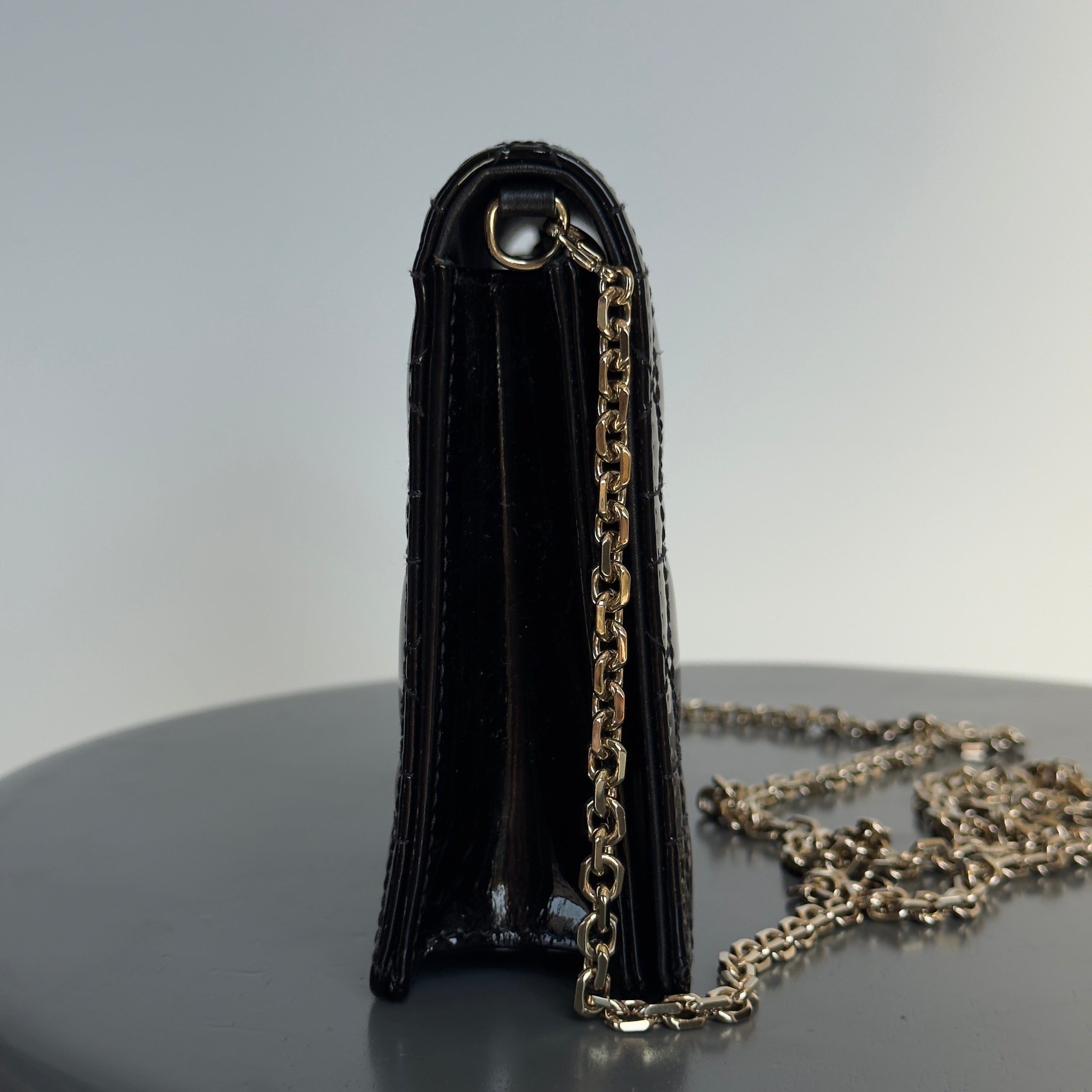 Dior Patent Wallet on Chain - Queen May