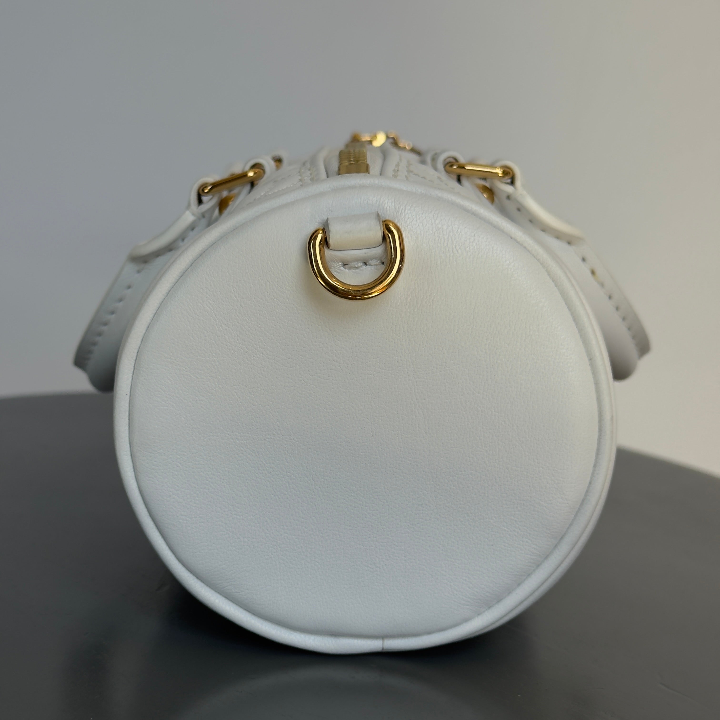 Louis Vuitton Calfskin Bubblegram Papillon BB Snow White