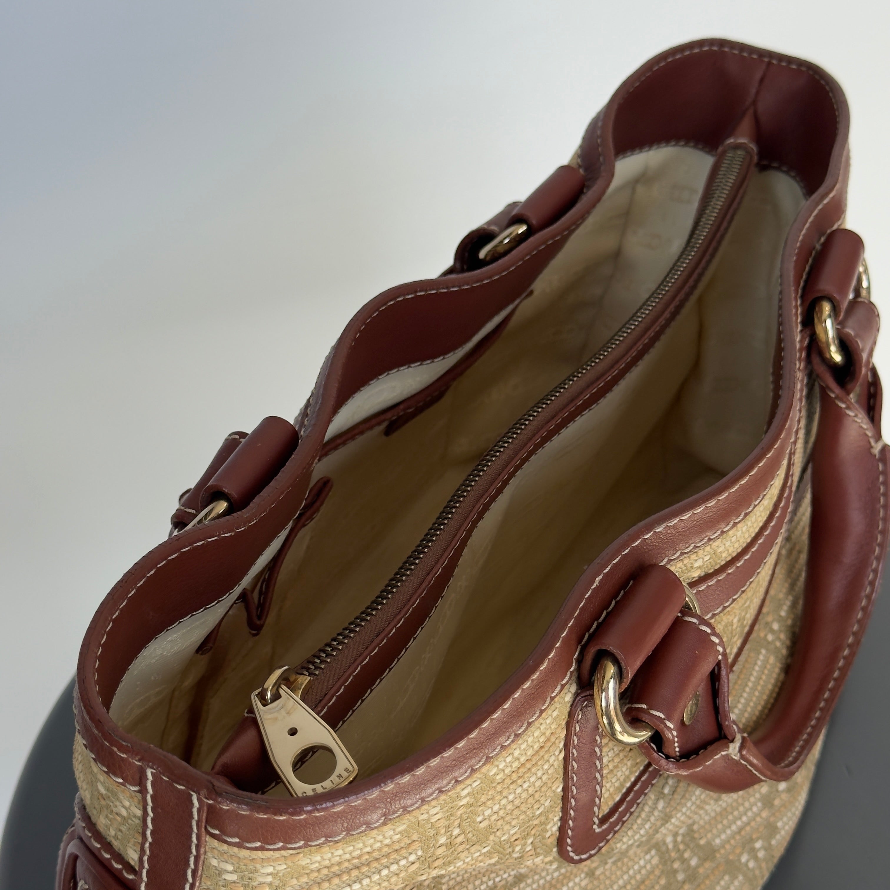 Celine Woven Triomphe Boogie Bag