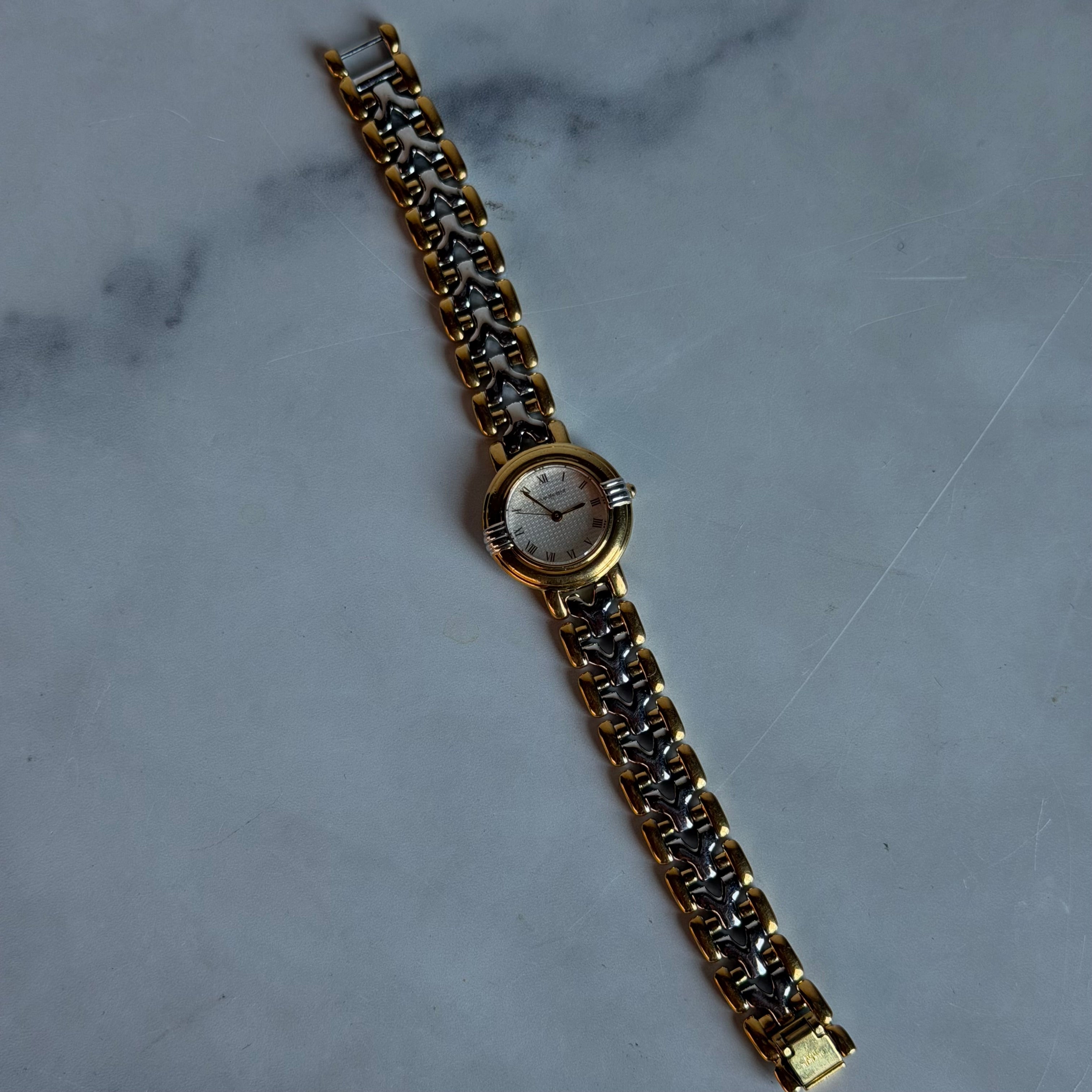 Yves Saint Laurent Two Tone Linen Dial Ladies Watch
