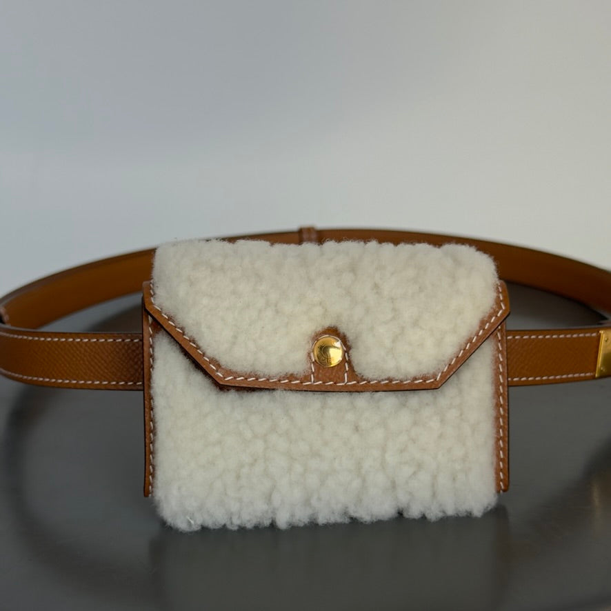 New Hermes Kelly Pocket Teddy 18 Belt - Queen May