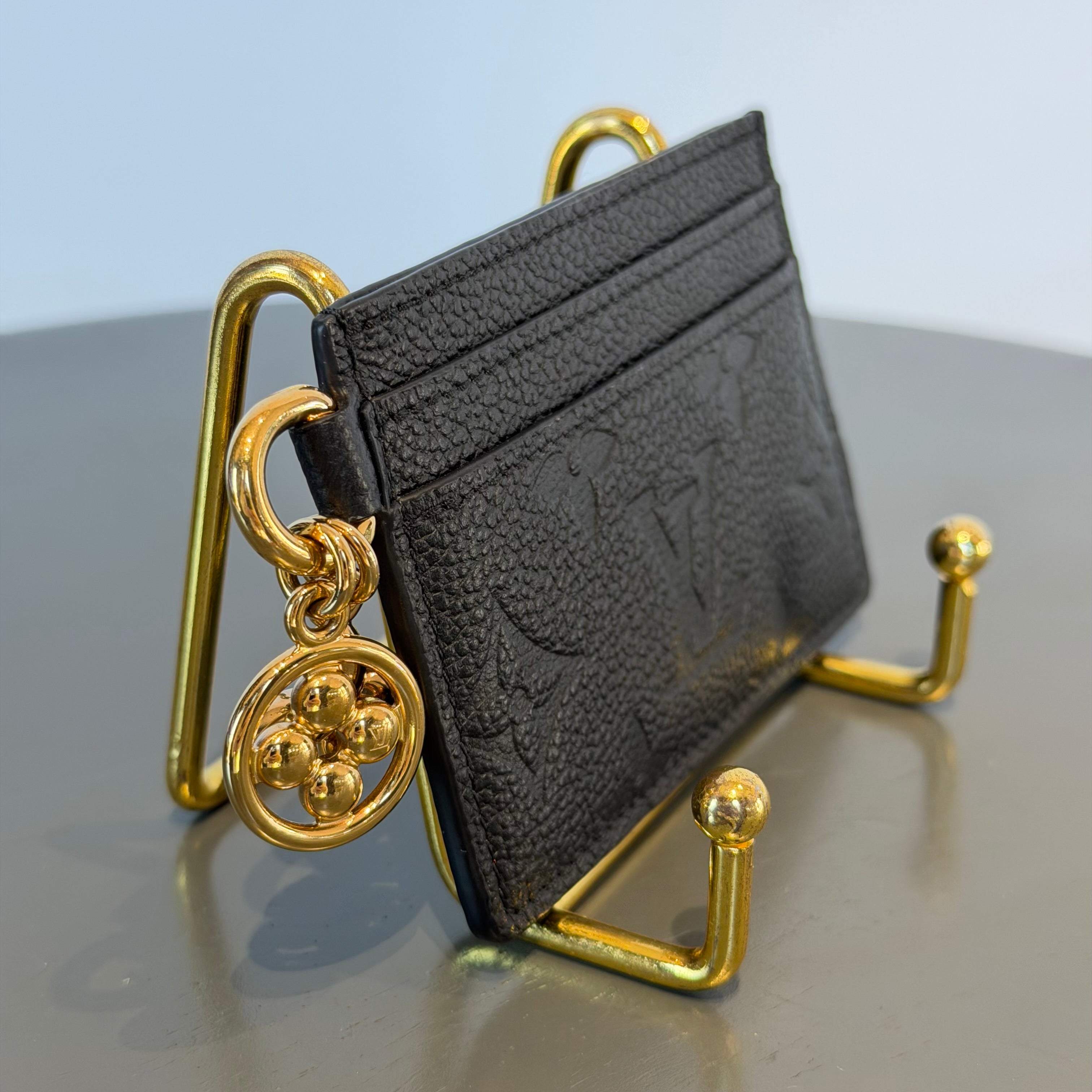 Louis Vuitton Empreinte Charms Card Holder Black - Queen May