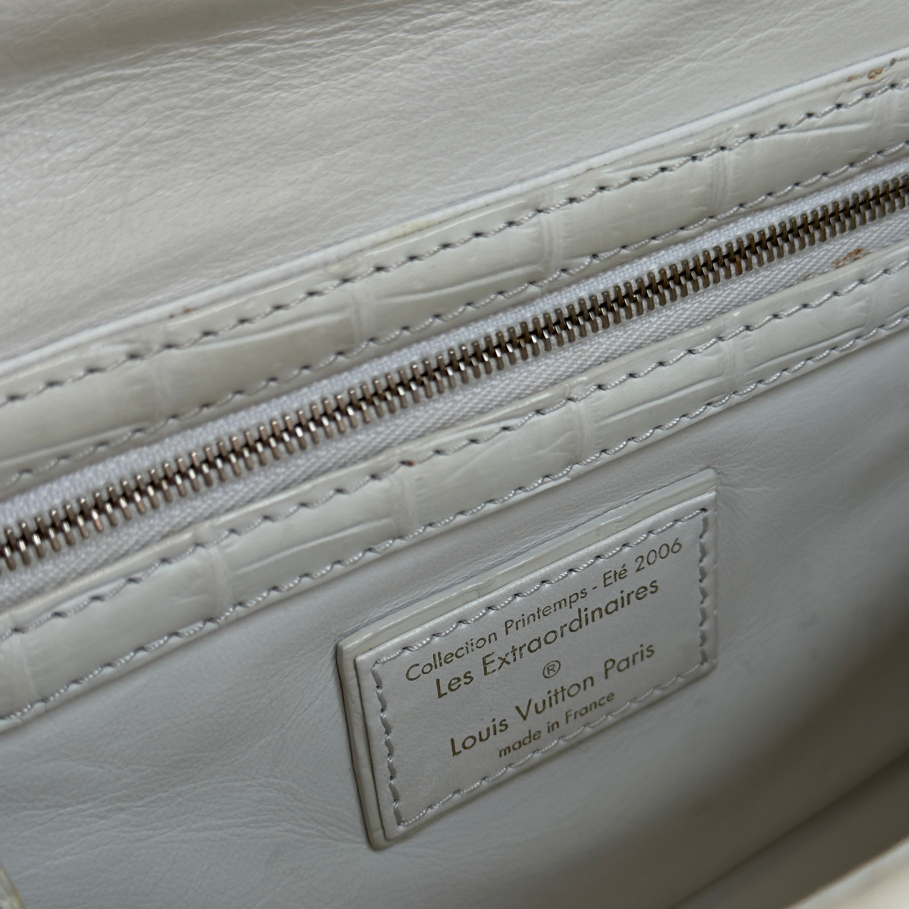 Rare Limited Edition Louis Vuitton Les Extraordinaires Tupelo 2006 Marc Jacobs Alligator, Pony Hair, Cabochon Details