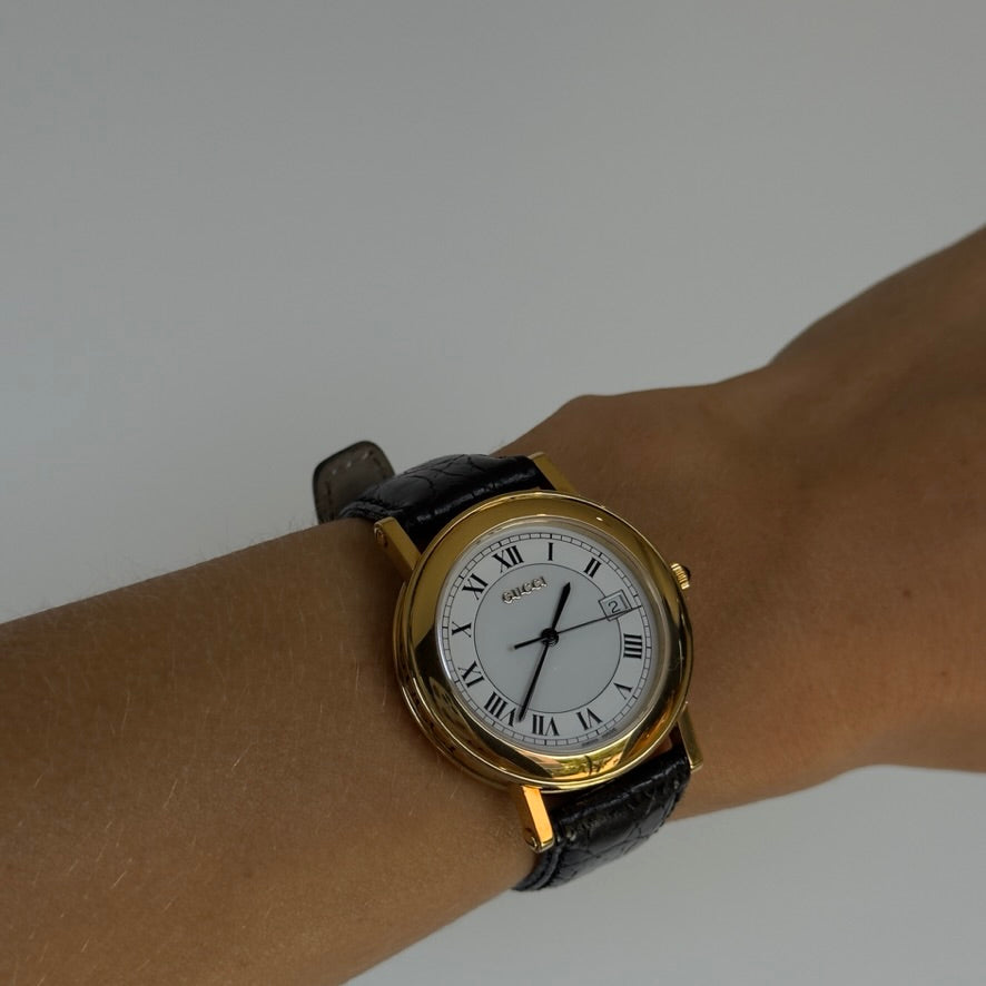 Vintage Gucci 1990s Round Watch - Queen May