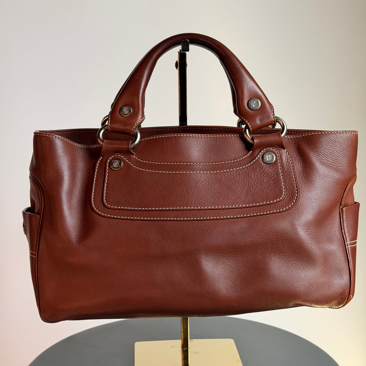 Celine Boogie Bag Brown Leather