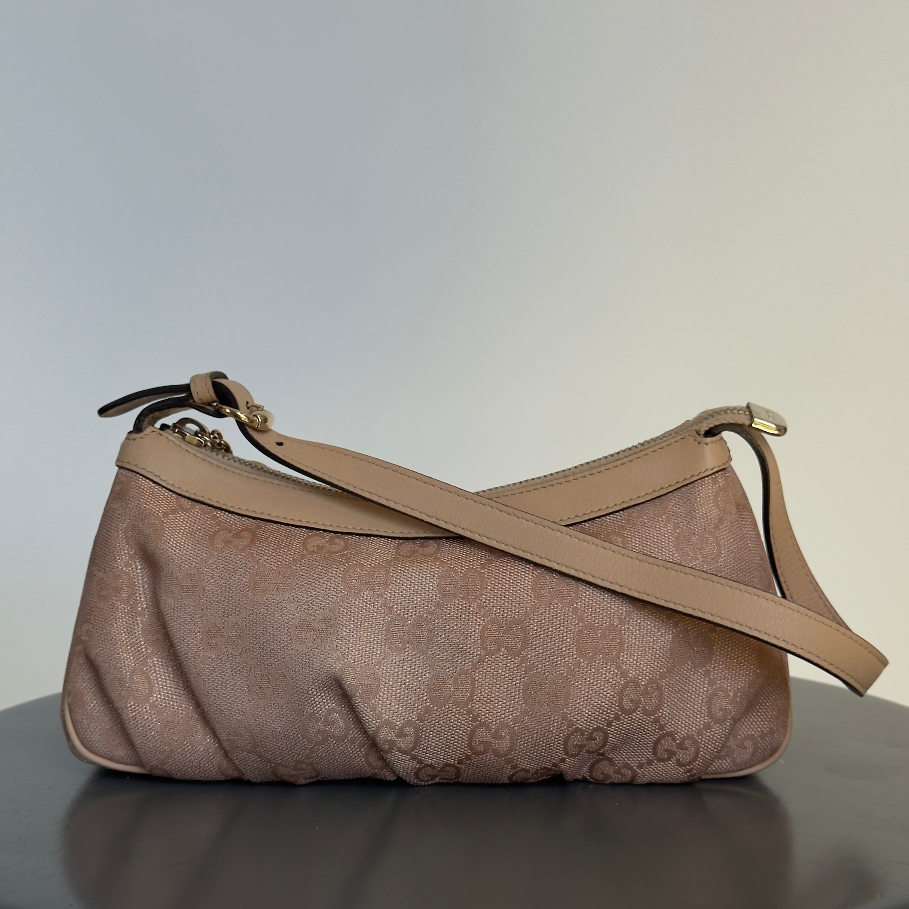 Gucci GG Canvas Lovely Heart Pochette Shoulder Bag - Queen May