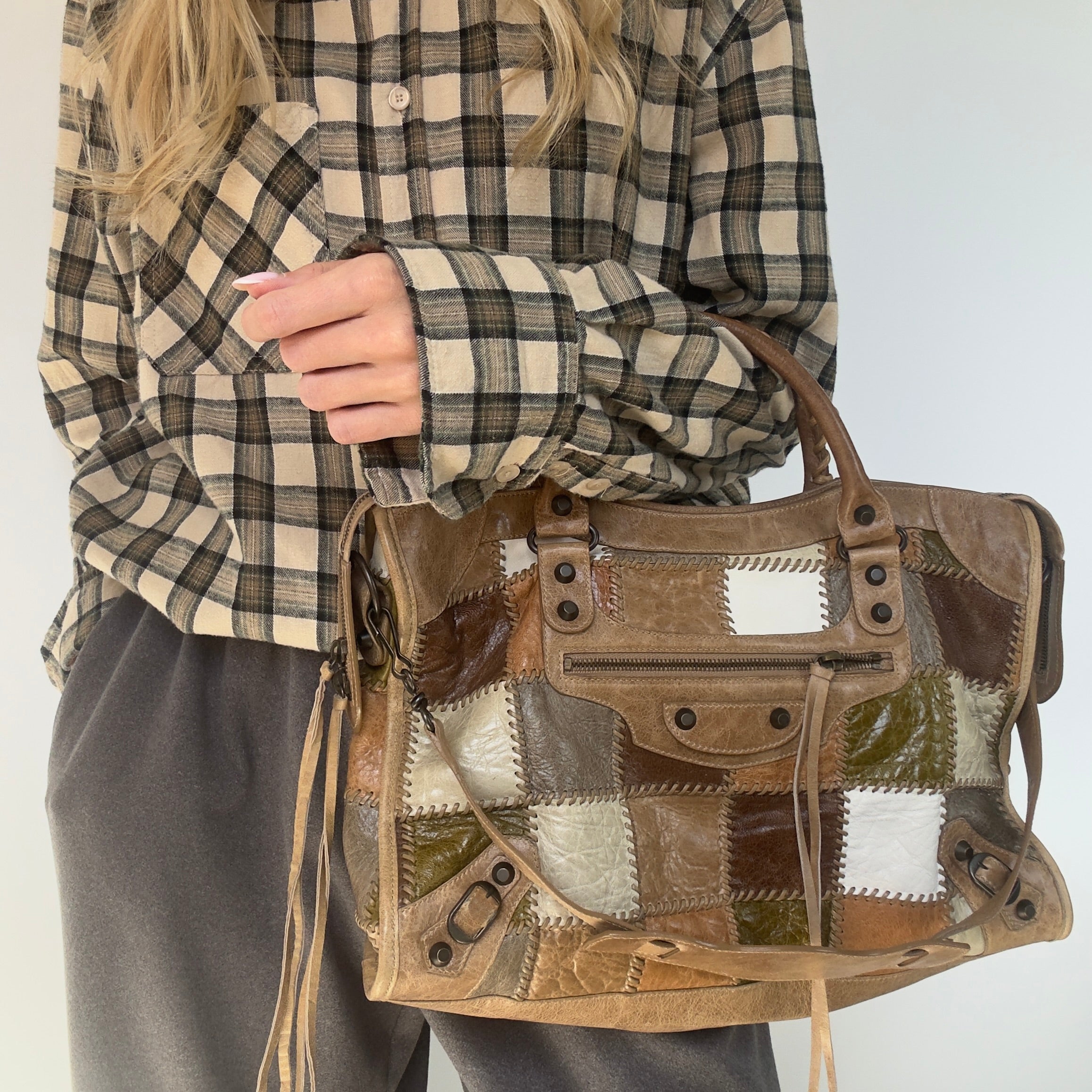 Balenciaga Agneau Patchwork City Bag - Queen May