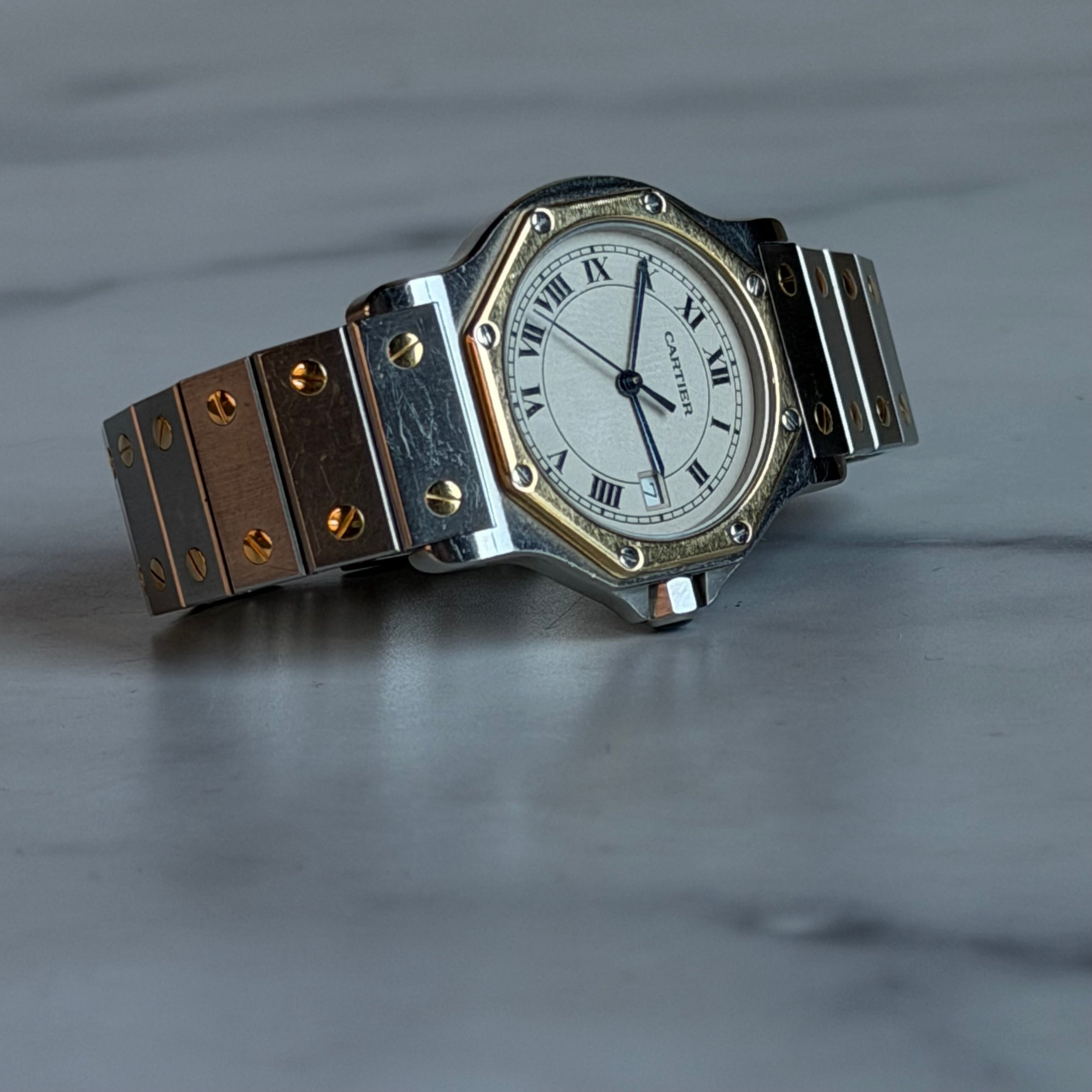 Cartier Octagon Two Tone Watch