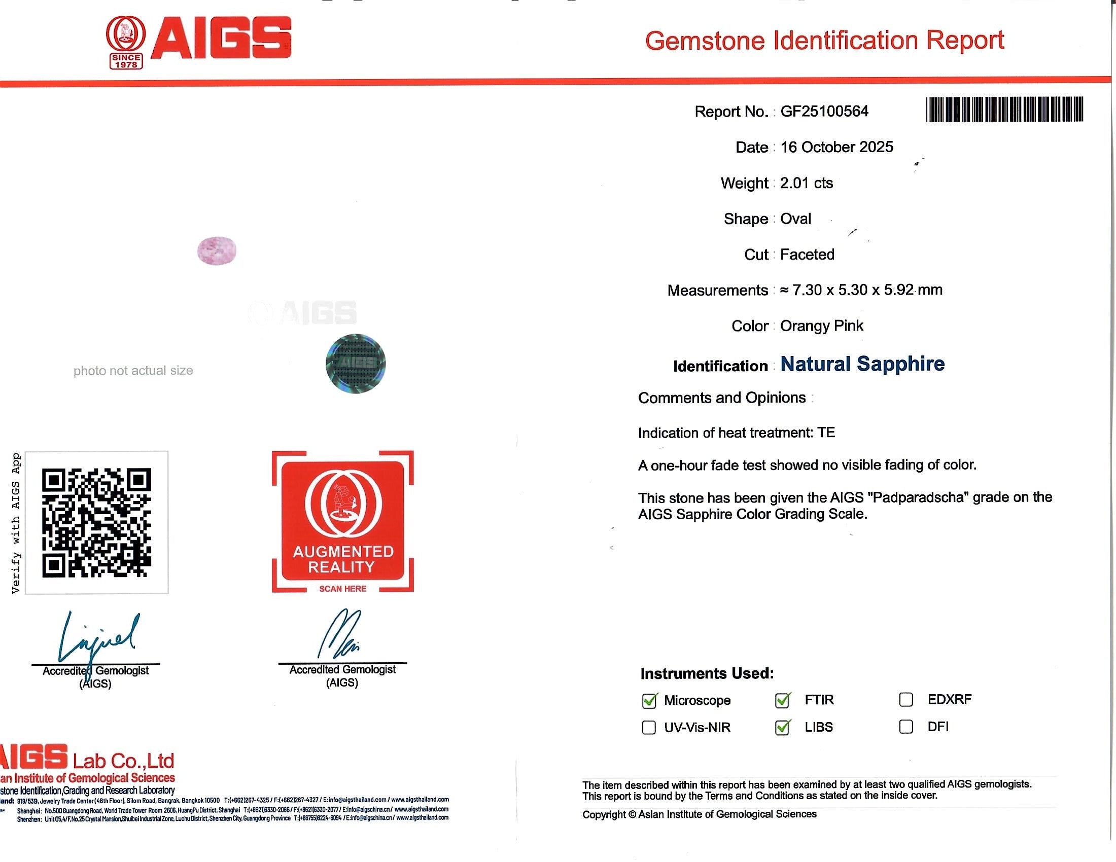 Platinum 2.01 Carat Oval Orangy Pink (Padparadscha) Sapphire Diamond Halo Ring - Queen May