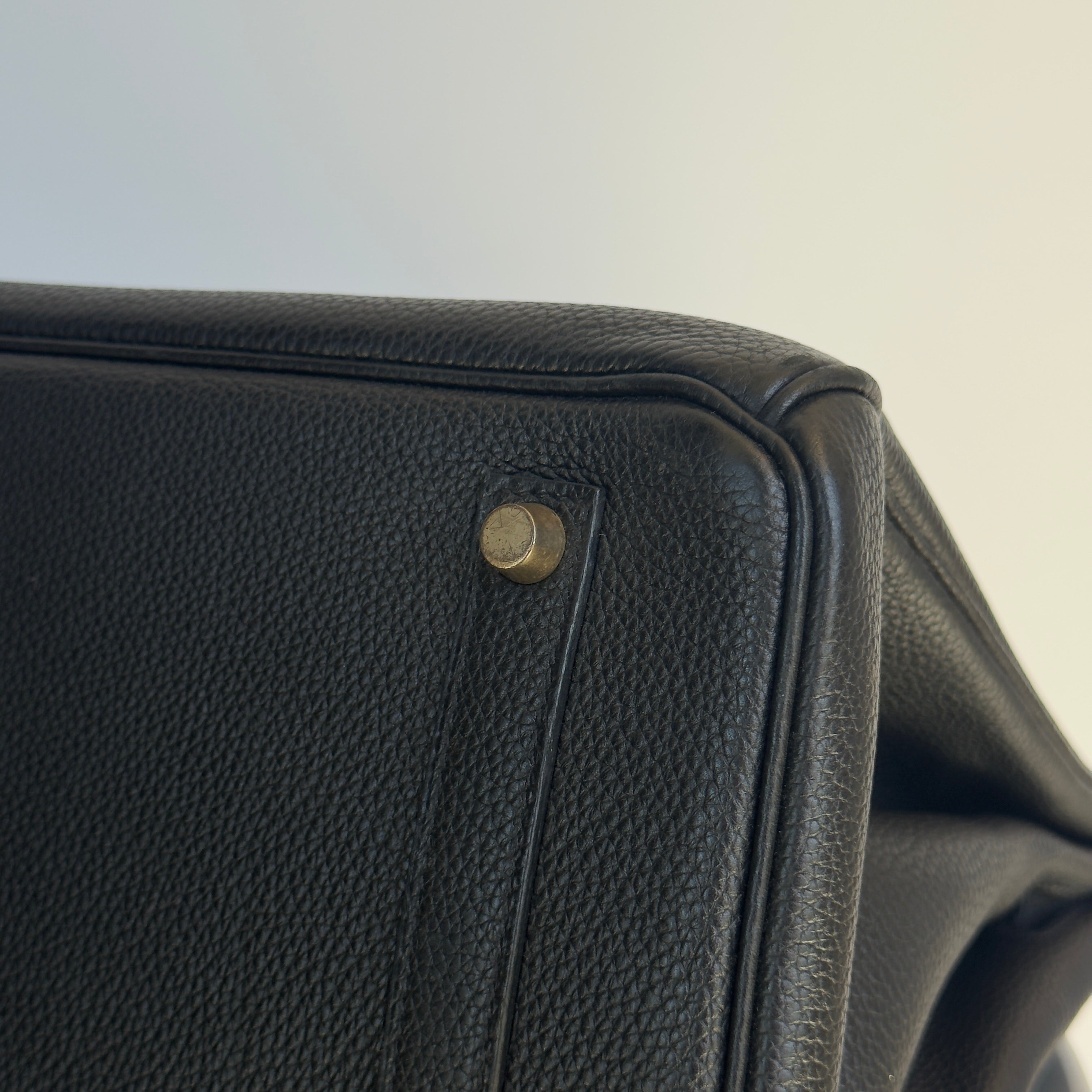 Hermes 2004 Birkin 35 Togo Leather Black With Gold Hardware - Queen May