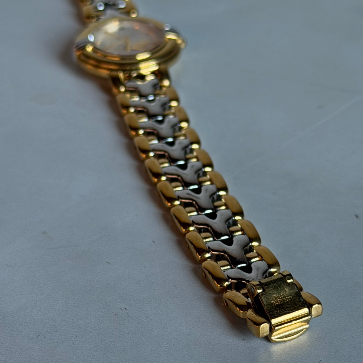 Yves Saint Laurent Two Tone Linen Dial Ladies Watch