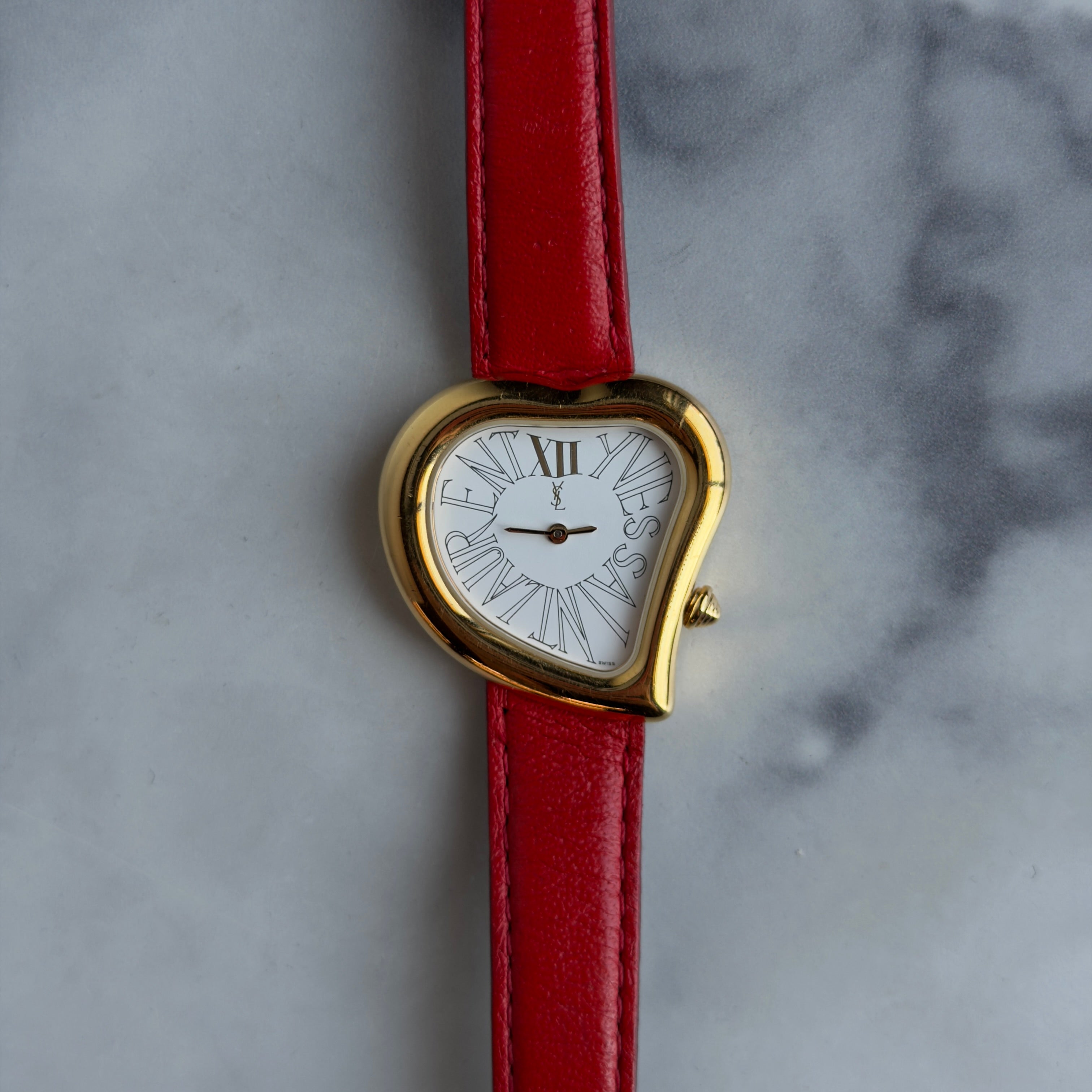 Vintage Yves Saint Laurent Heart Watch