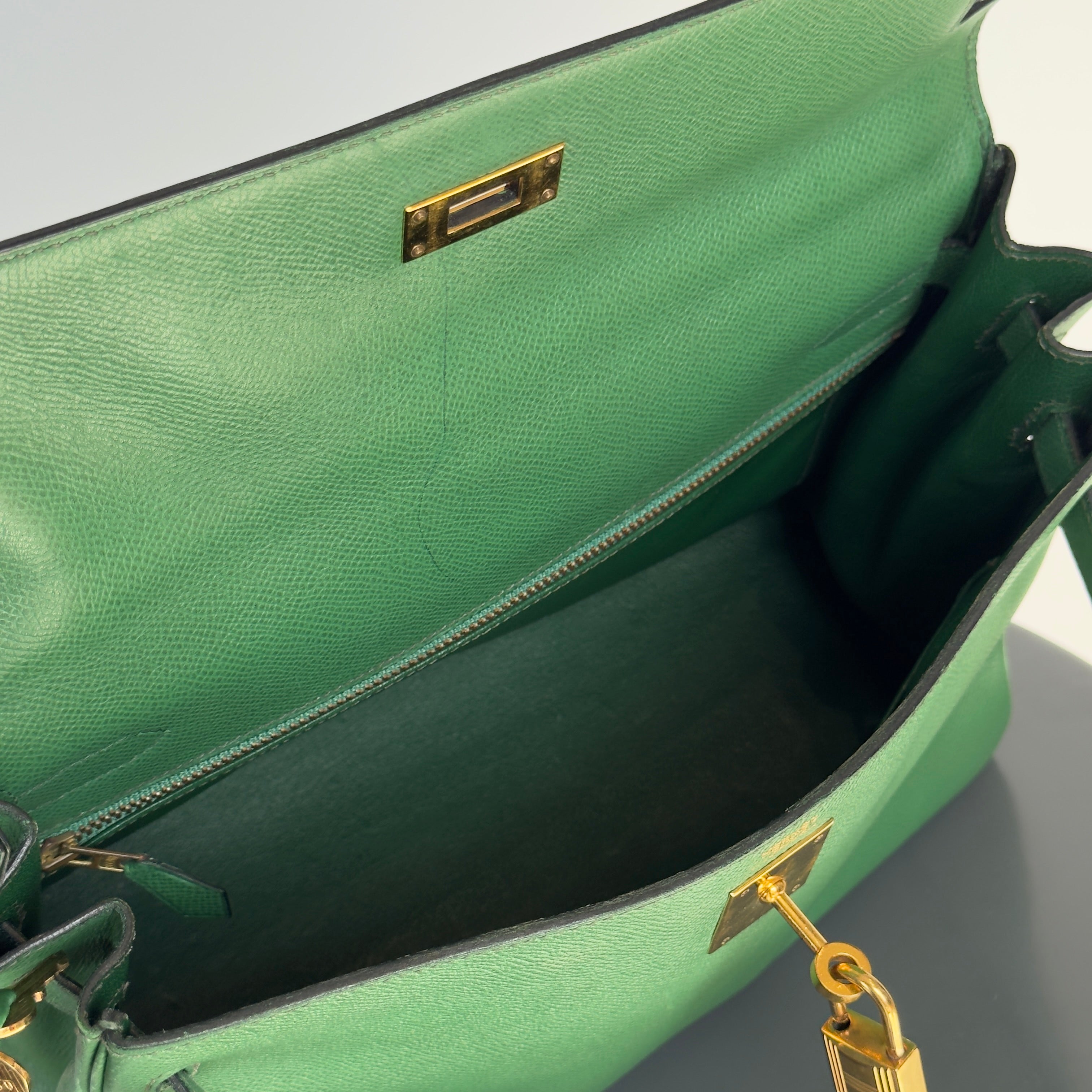 Vintage Hermes Kelly 32 Courchevel Leather 1994 - Queen May