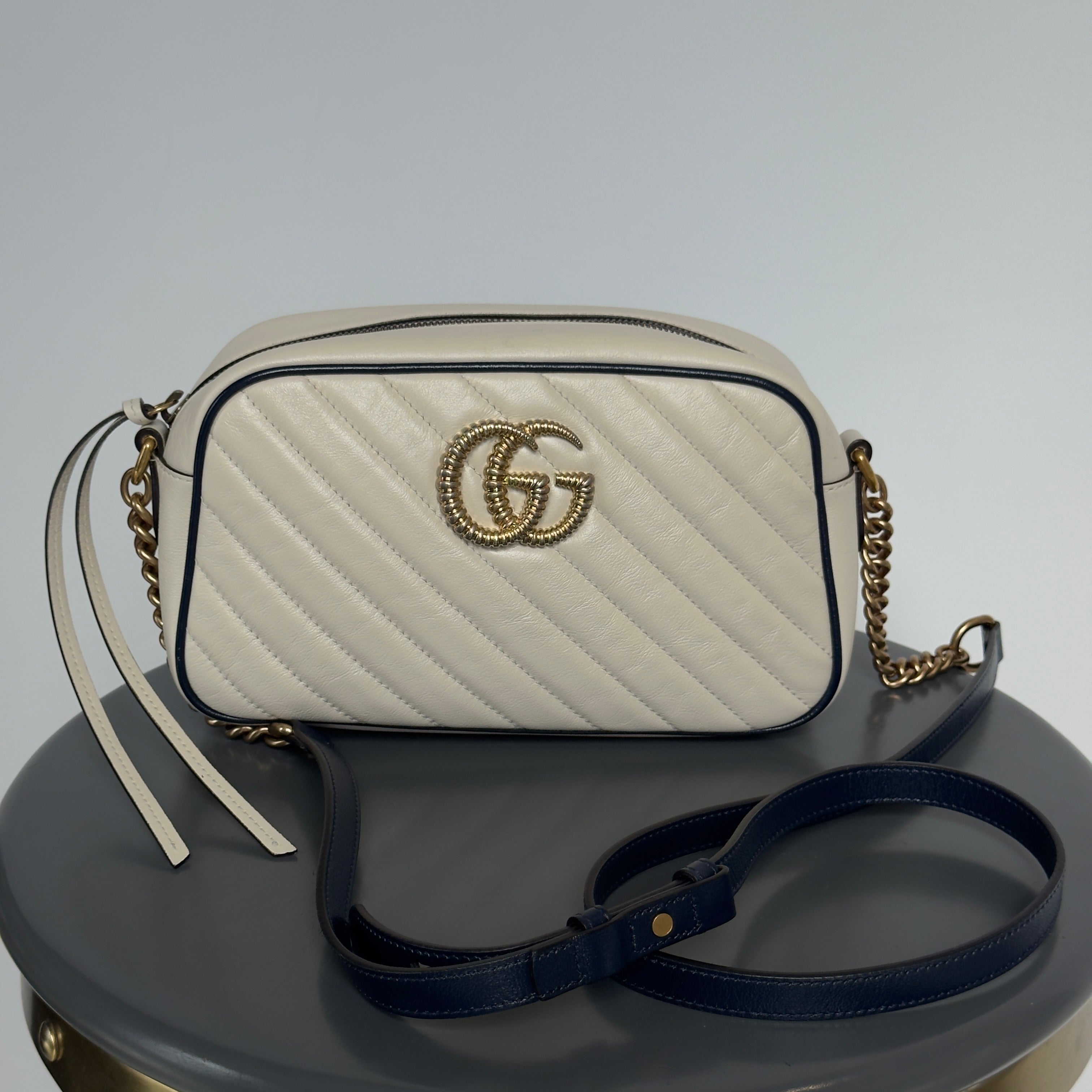 Gucci Double G Marmont Small Cream - Queen May