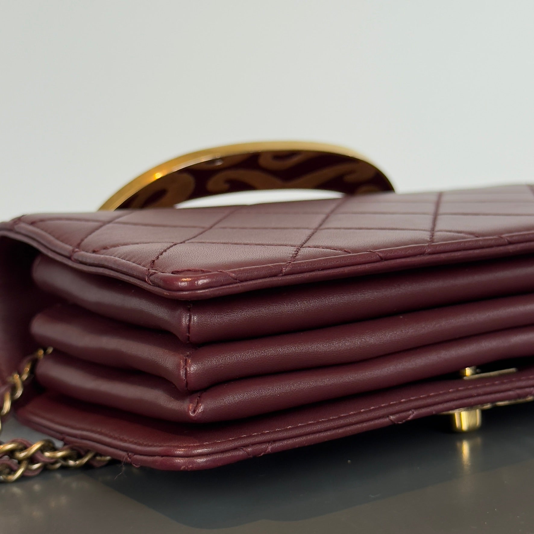Chanel Art Nouvelle Small Flap Bag Burgundy - Queen May