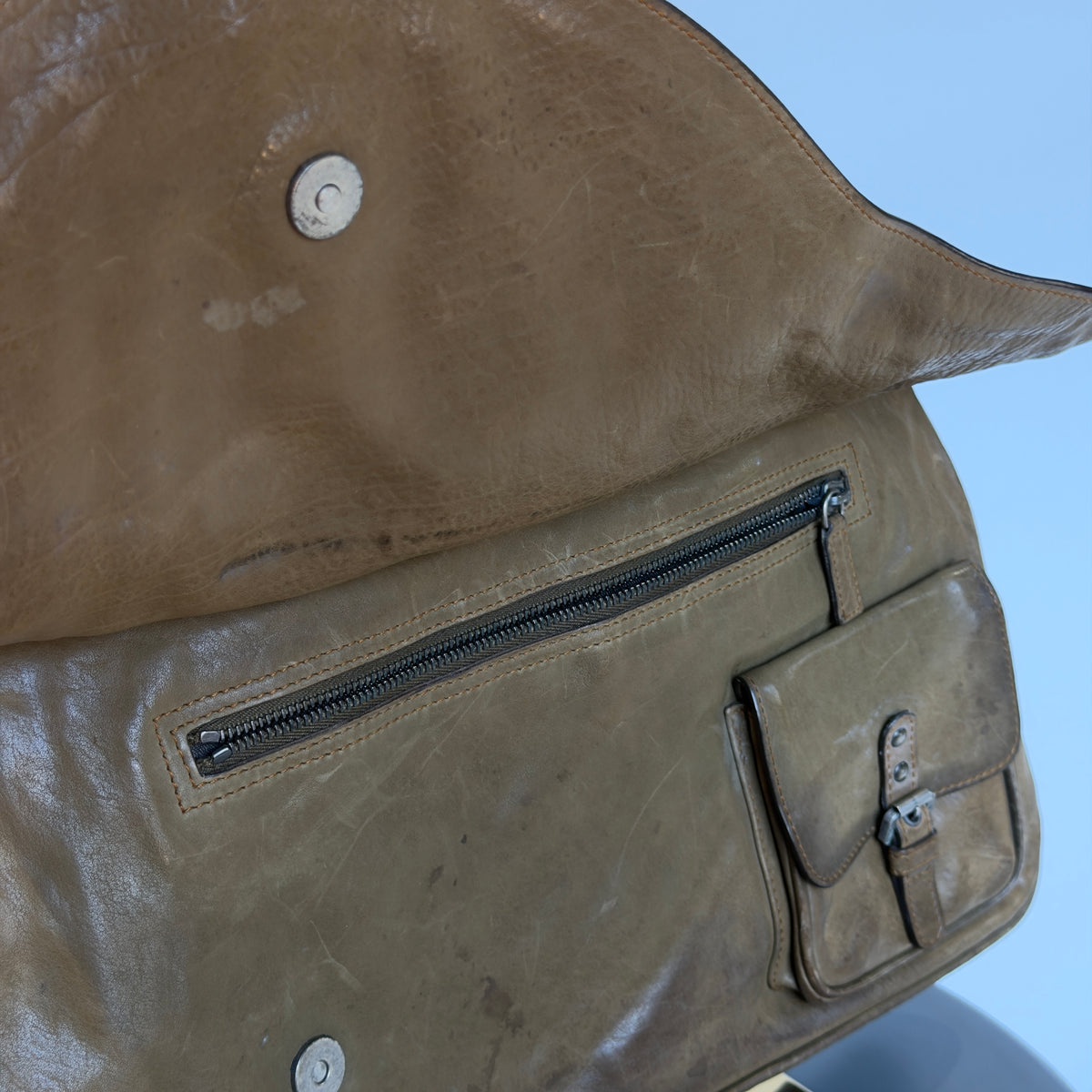 Christian Dior Leather Gauche Saddle Bag