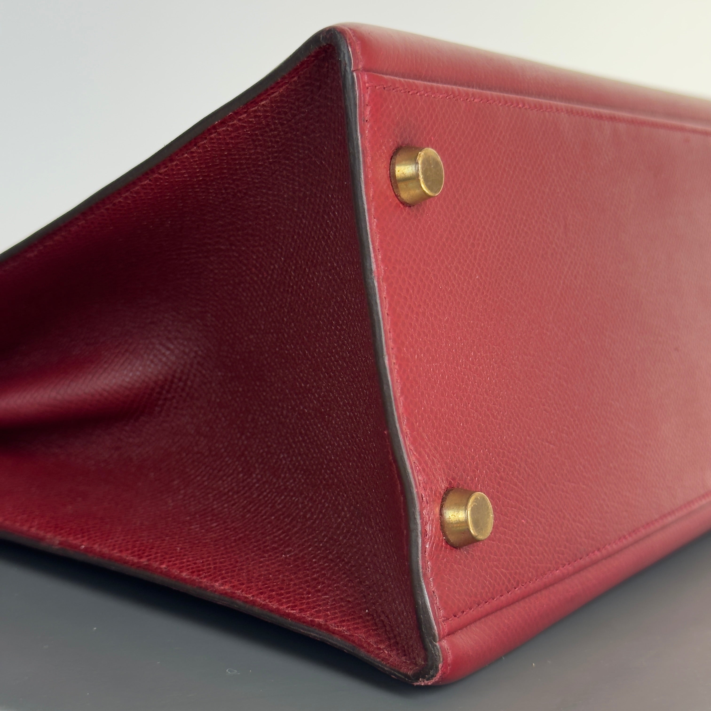 Vintage Hermes Kelly 32 Epsom Leather Rouge H 1991 - Queen May